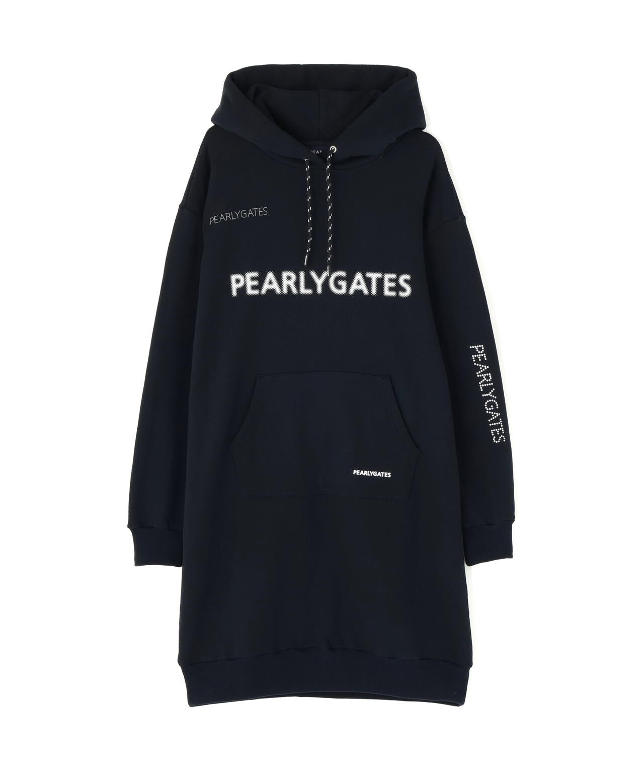 ジグザグ裏毛ジャガードスウェットフーディワンピース | PEARLY