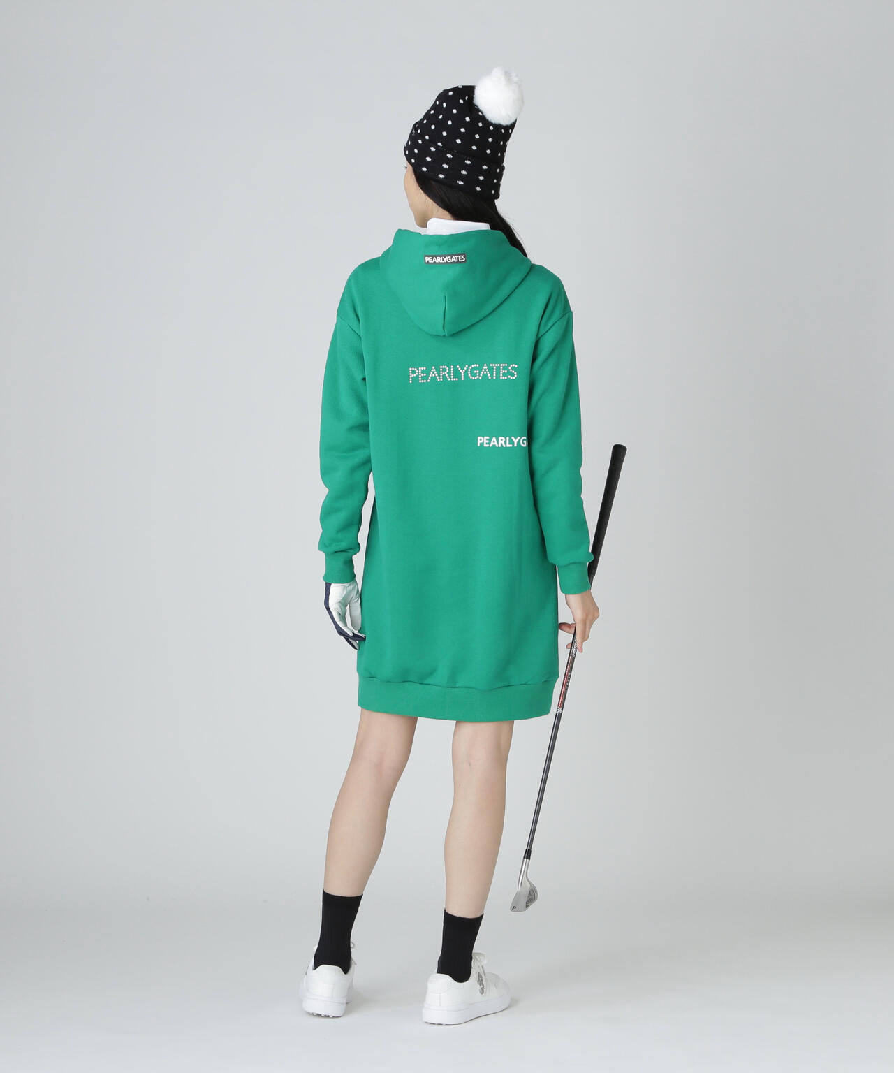 パーリーゲーツ 緑色の植物柄 ワンピース パーリーゲーツ 緑色の植物柄