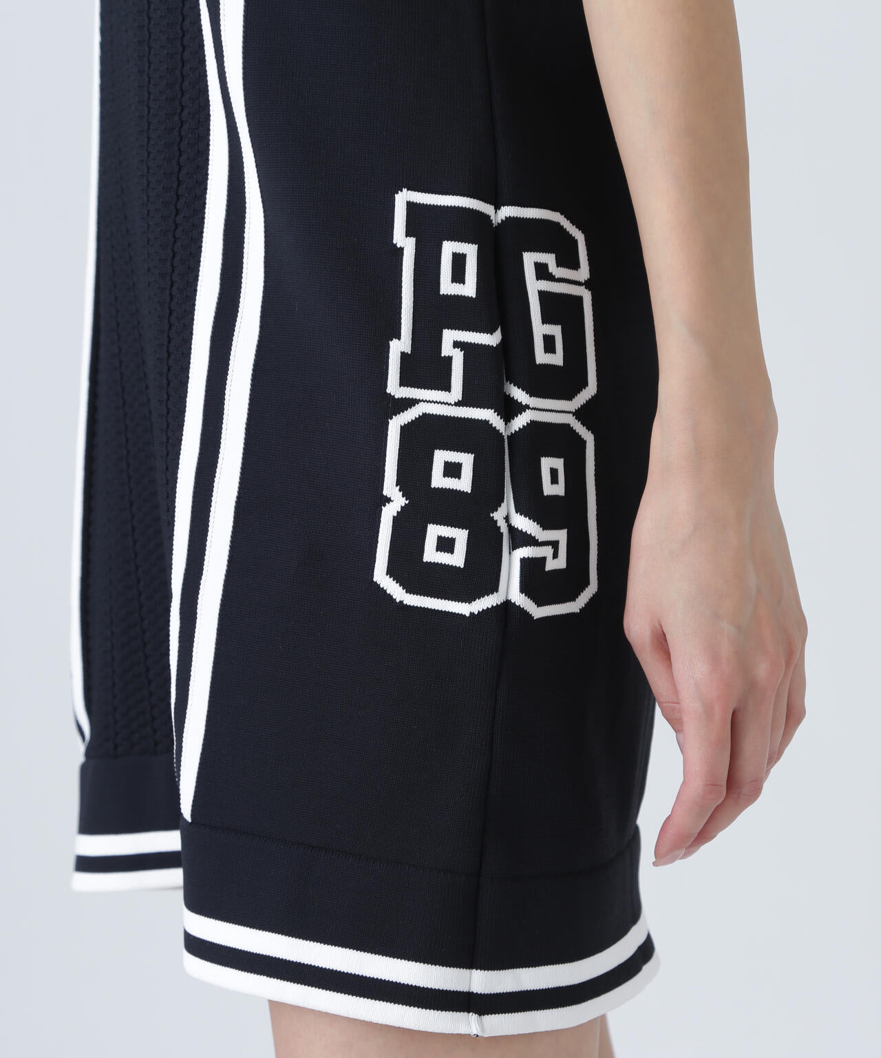 天竺×地柄 ポロニットワンピース