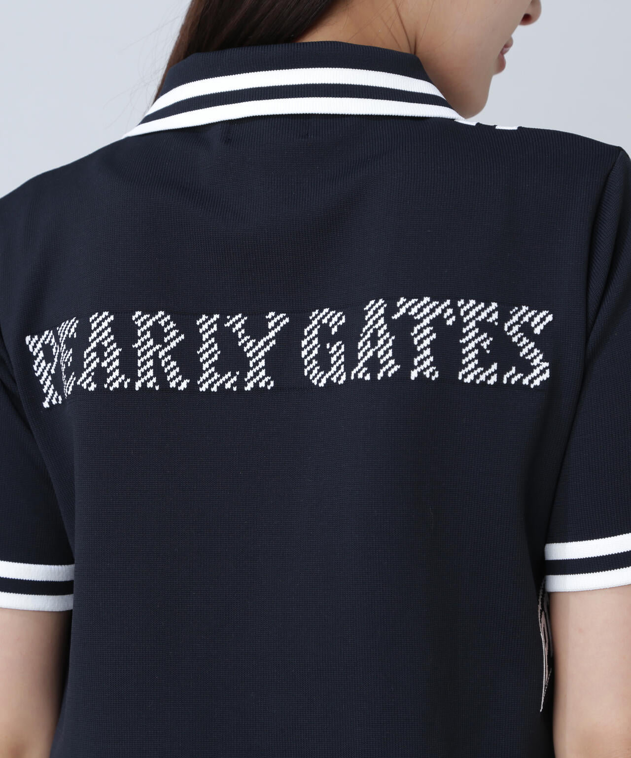 天竺×地柄 ポロニットワンピース