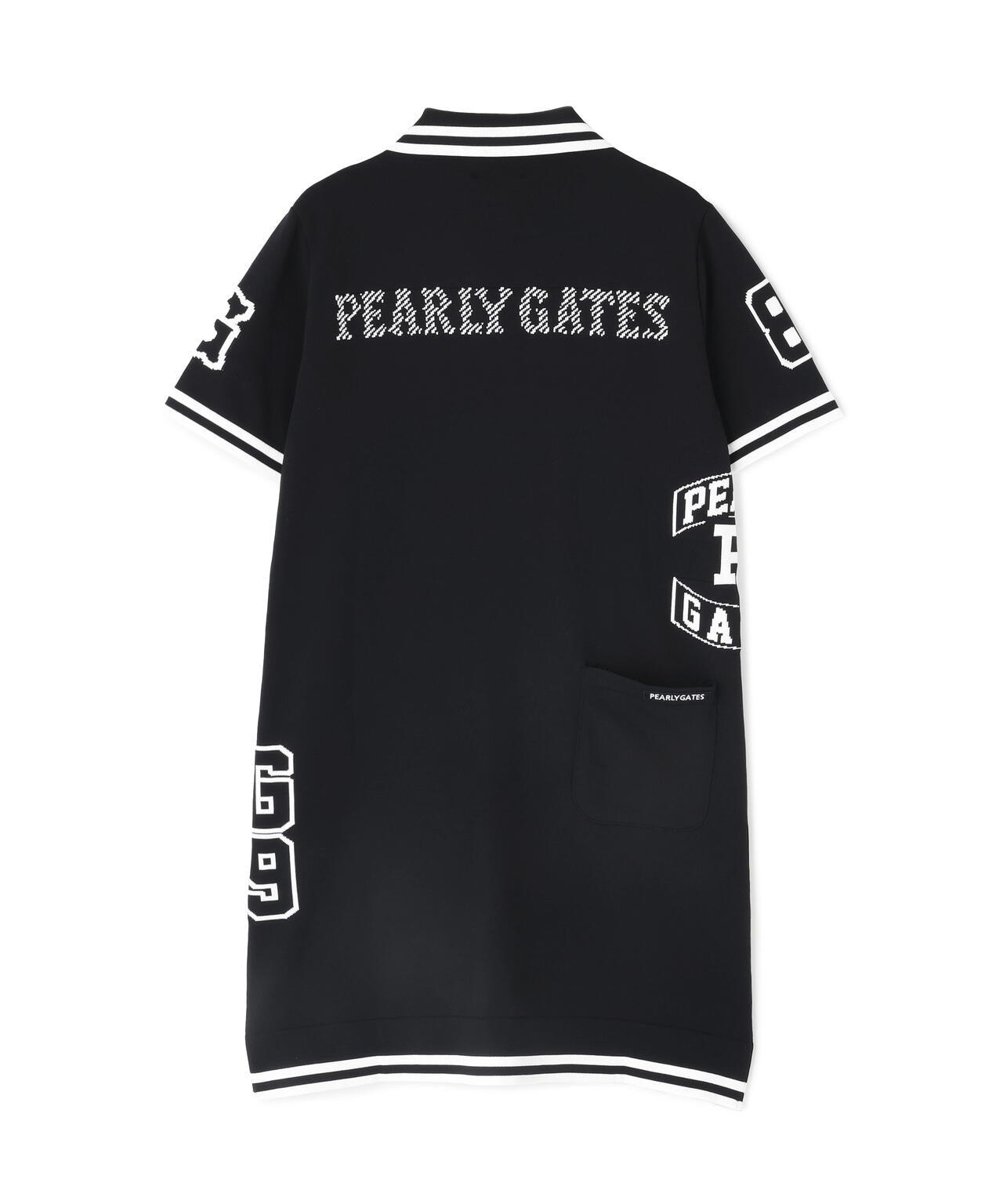 天竺×地柄 ポロニットワンピース