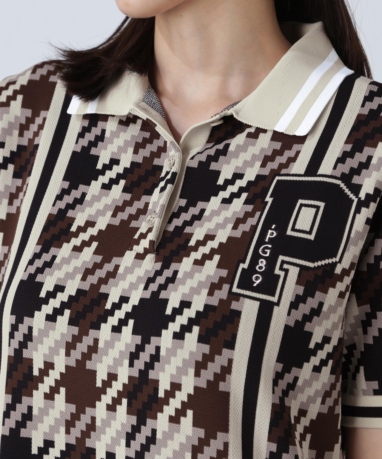 美品　近年モデル　パーリーゲイツ　ワンピース　ニットワンピース　　ケーブル PEARLY GATES（パーリーゲイツ）の「【PEARLY GATES】ウール