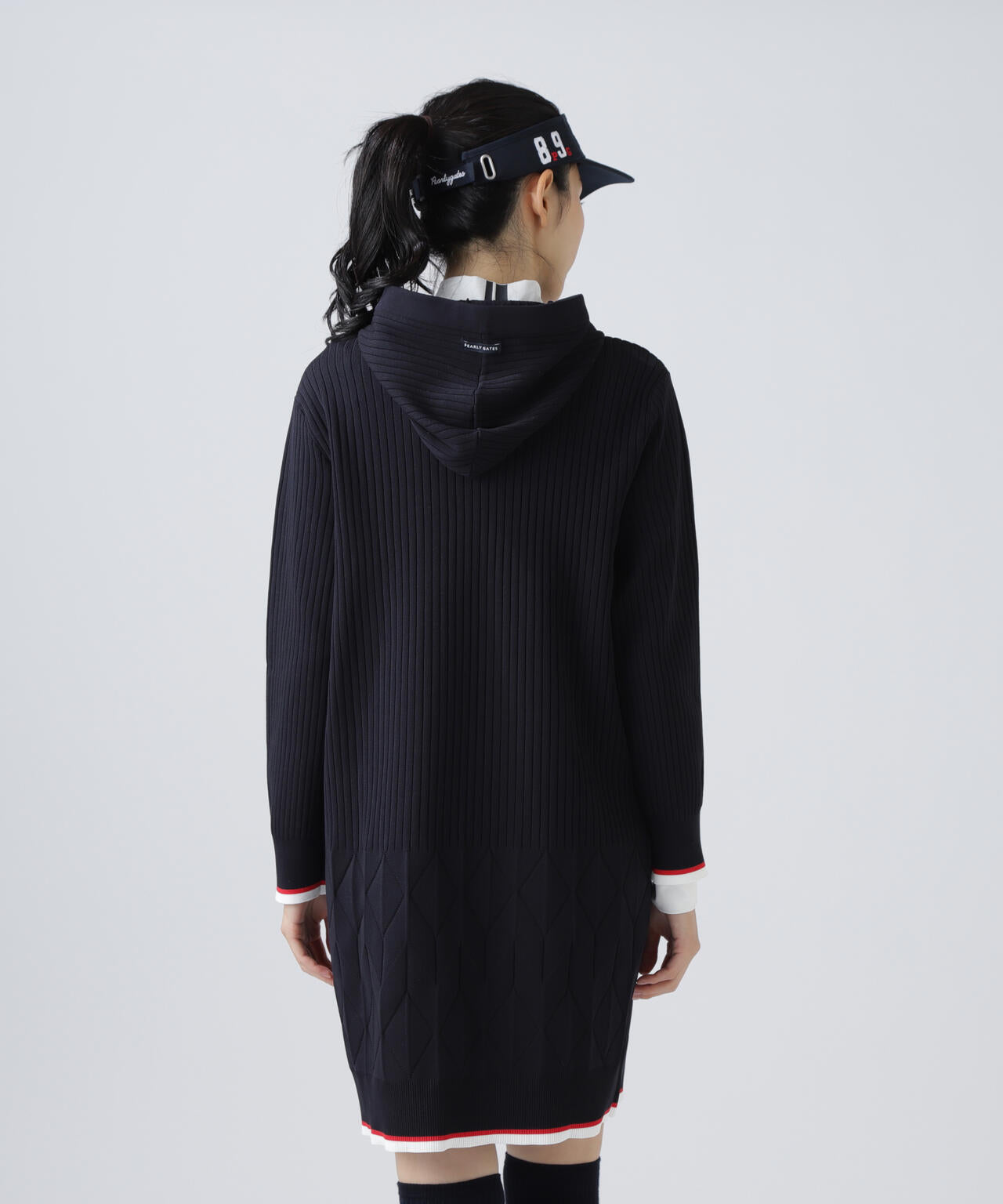 ポリエステルヤーンmmフーディニットワンピース | PEARLY GATES