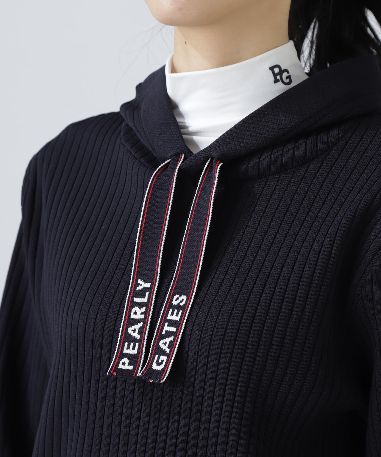 ポリエステルヤーンmmフーディニットワンピース | PEARLY GATES