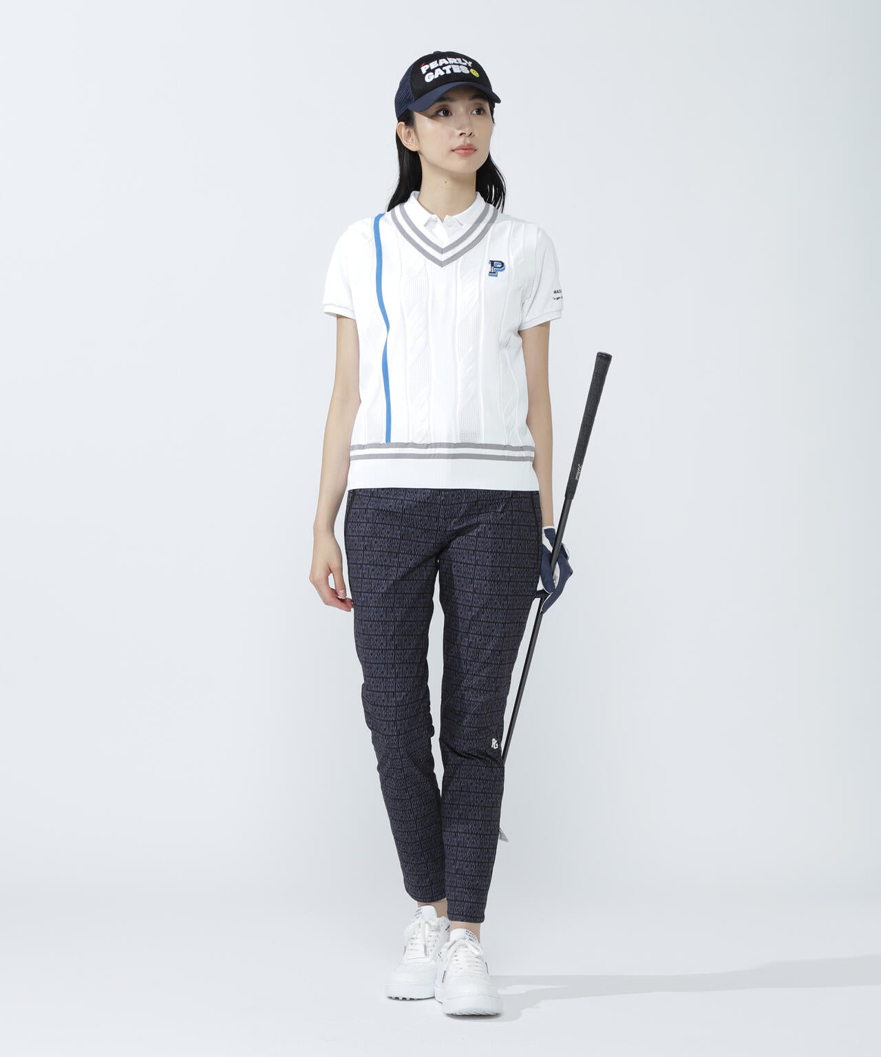 ロゴ組織柄プリントパンツ