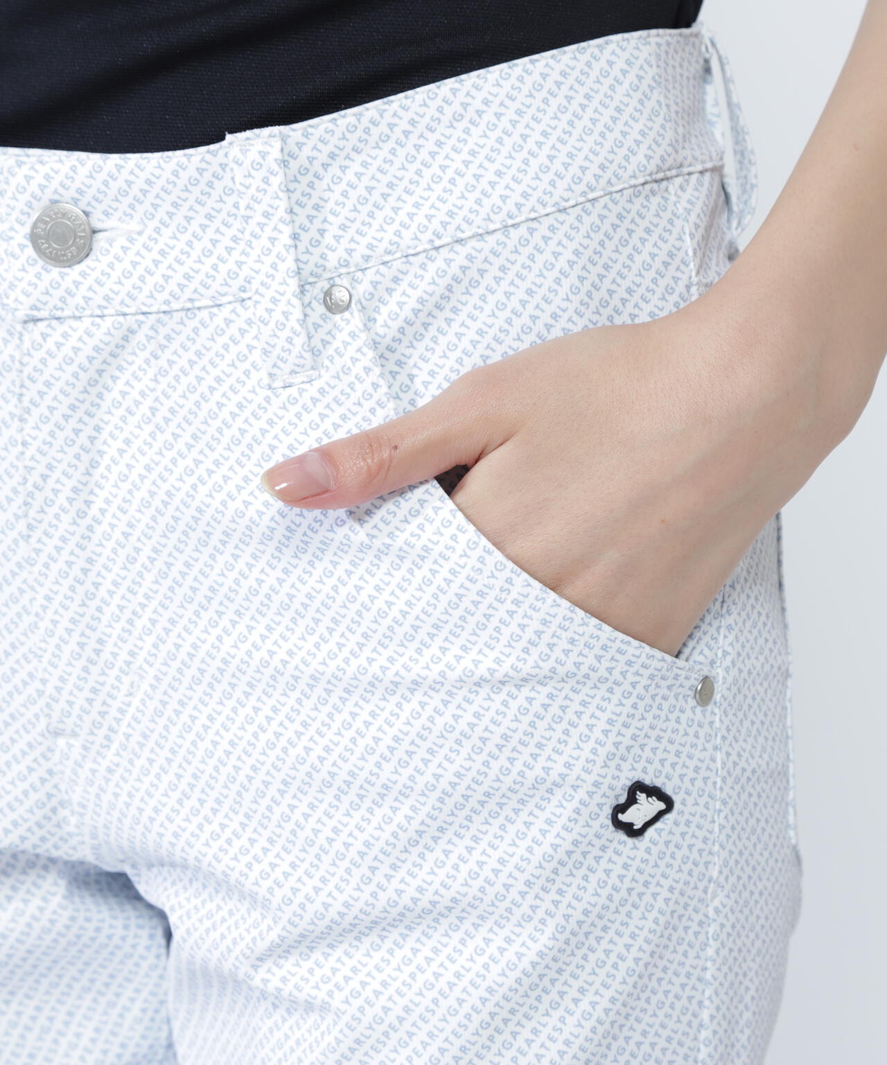 ATHLEACT 4WAYピケ5ポケットパンツ ＜ロゴ総柄＞ | PEARLY GATES