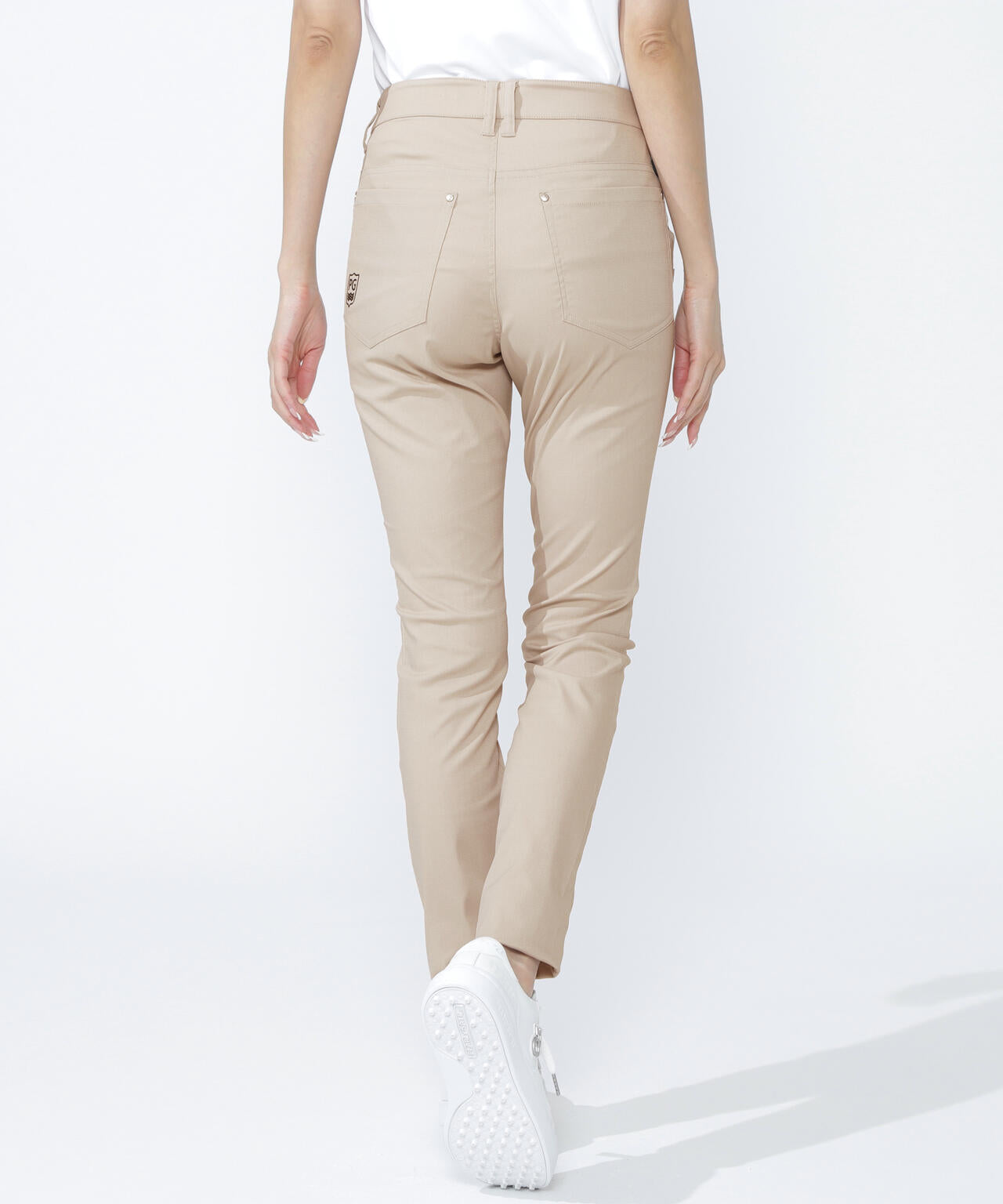 PEARLY GATES ホワイト パンツ 美品 ロゴ組織柄プリントパンツ | PEARLY GATES（パーリーゲイツ