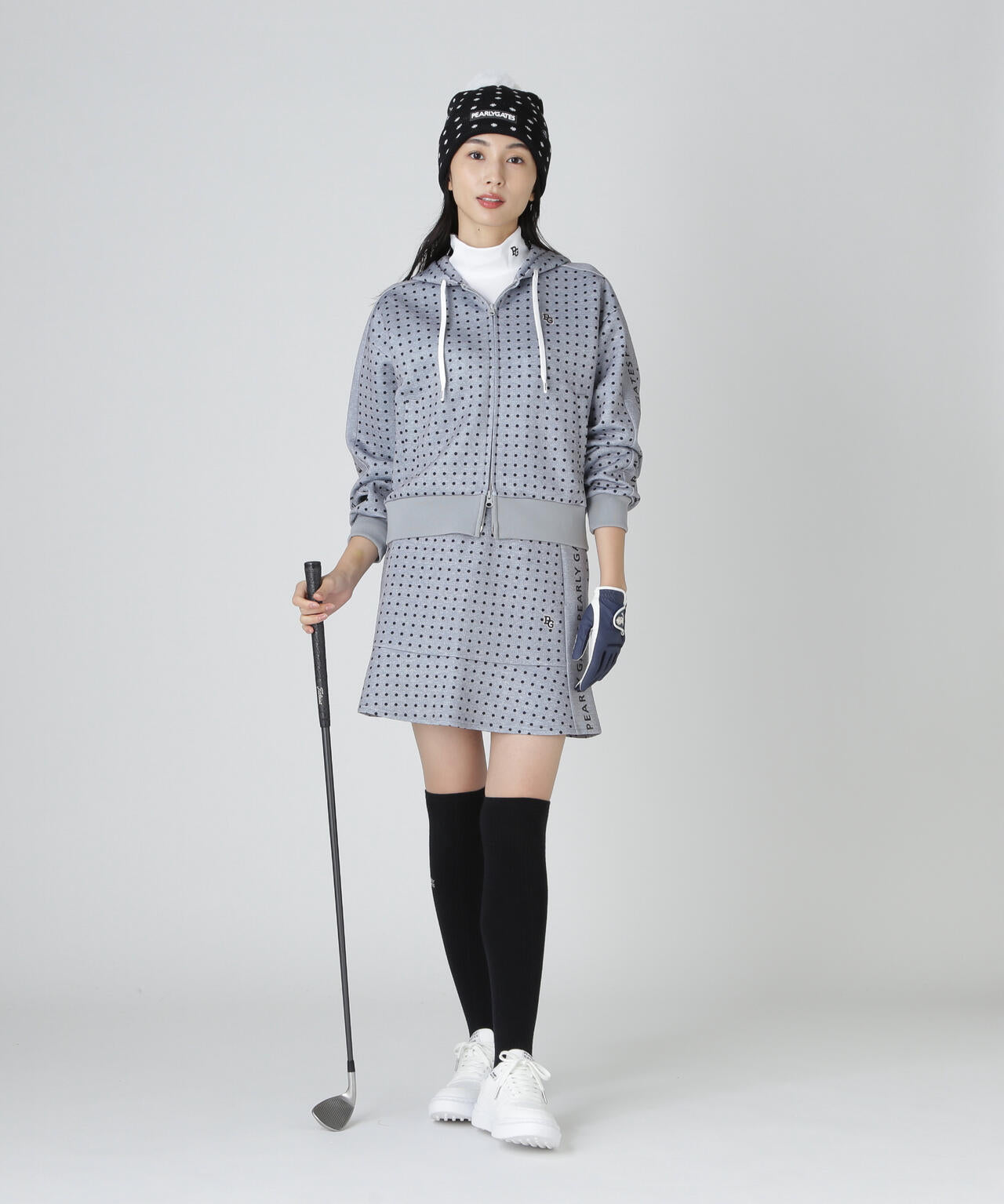 ダブルフェイススカート ＜ミニドット柄＞ | PEARLY GATES（パーリー