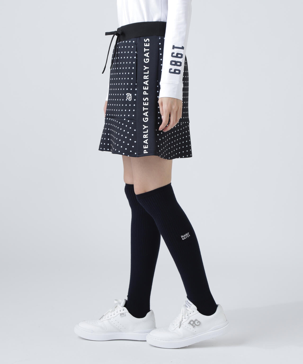 ダブルフェイススカート ＜ミニドット柄＞ | PEARLY GATES（パーリー