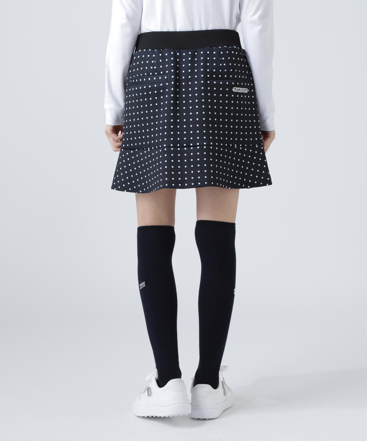 ダブルフェイススカート ＜ミニドット柄＞
