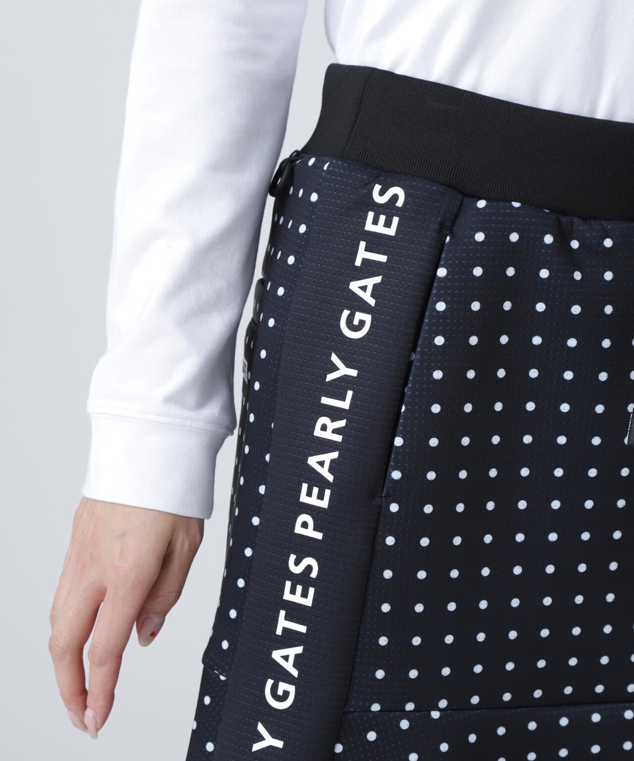 ダブルフェイススカート ＜ミニドット柄＞