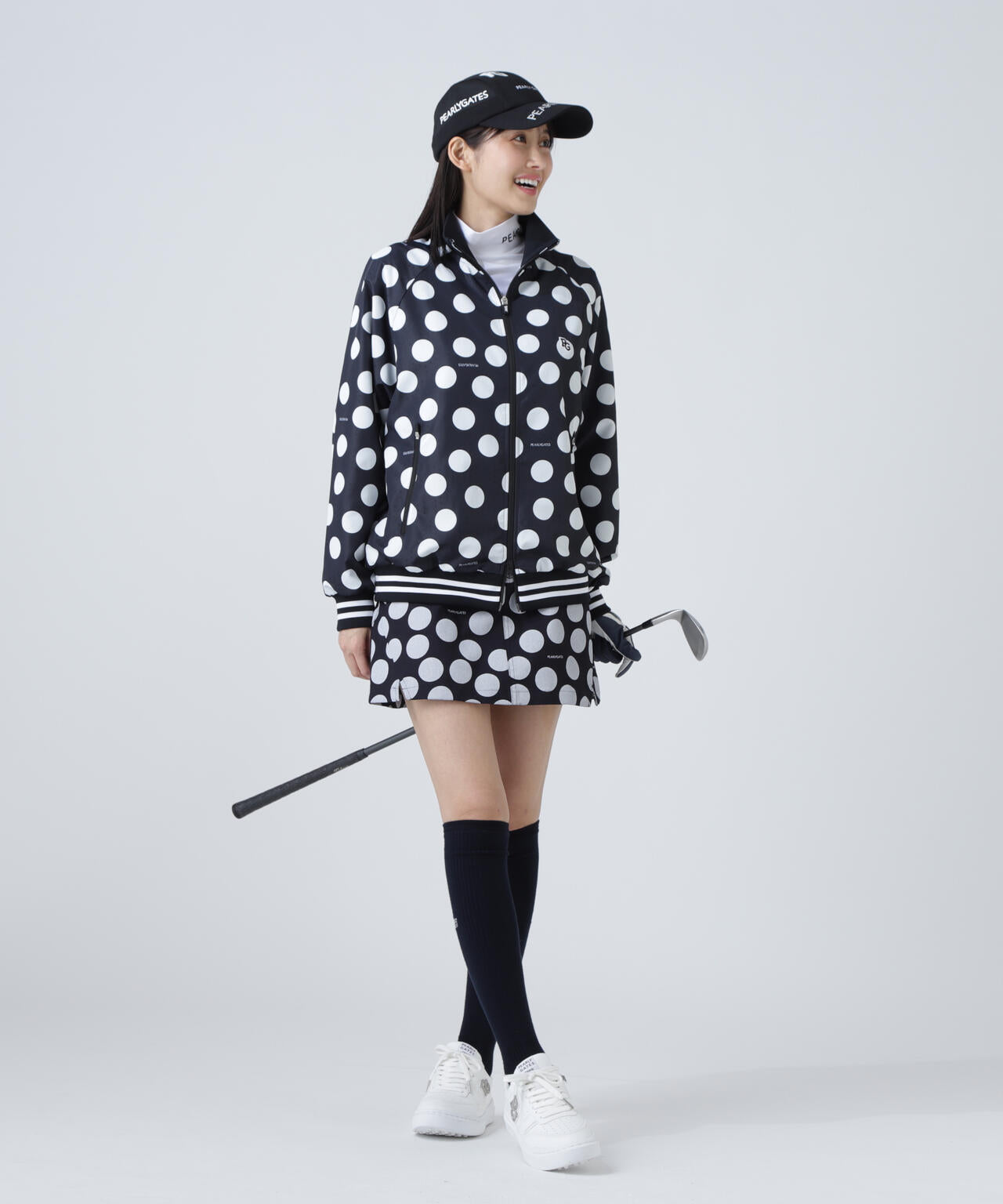 C/Peストレッチドビーツイルスカート ＜ランダムドット柄＞