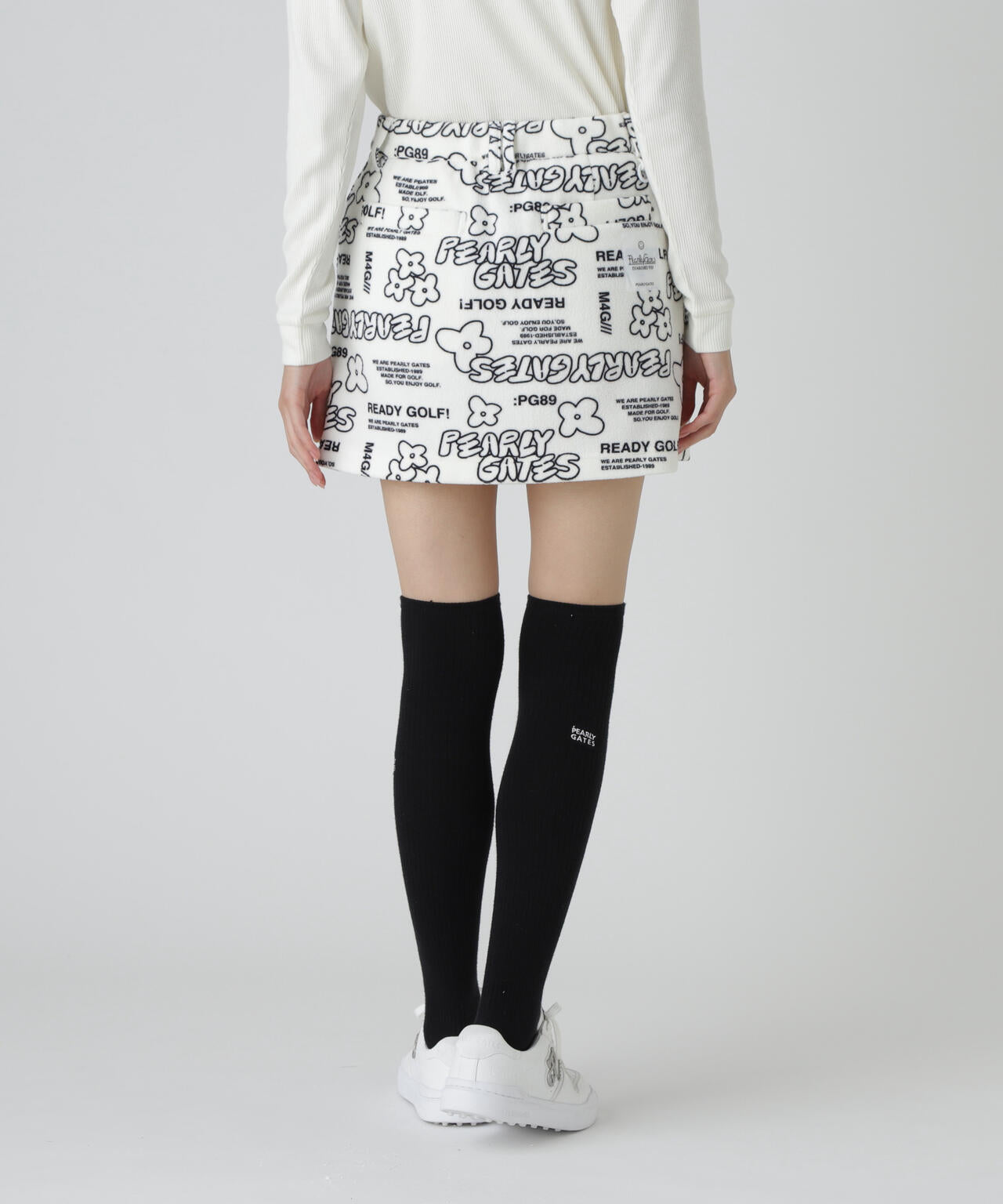 フリース片面起毛スカート ＜ストリート花柄＞