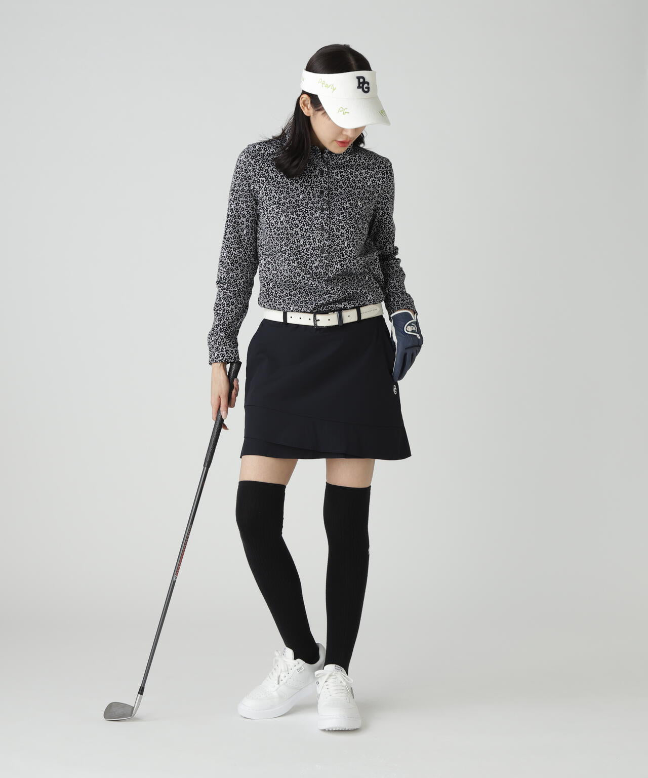 Peストレッチドビー中綿スカート