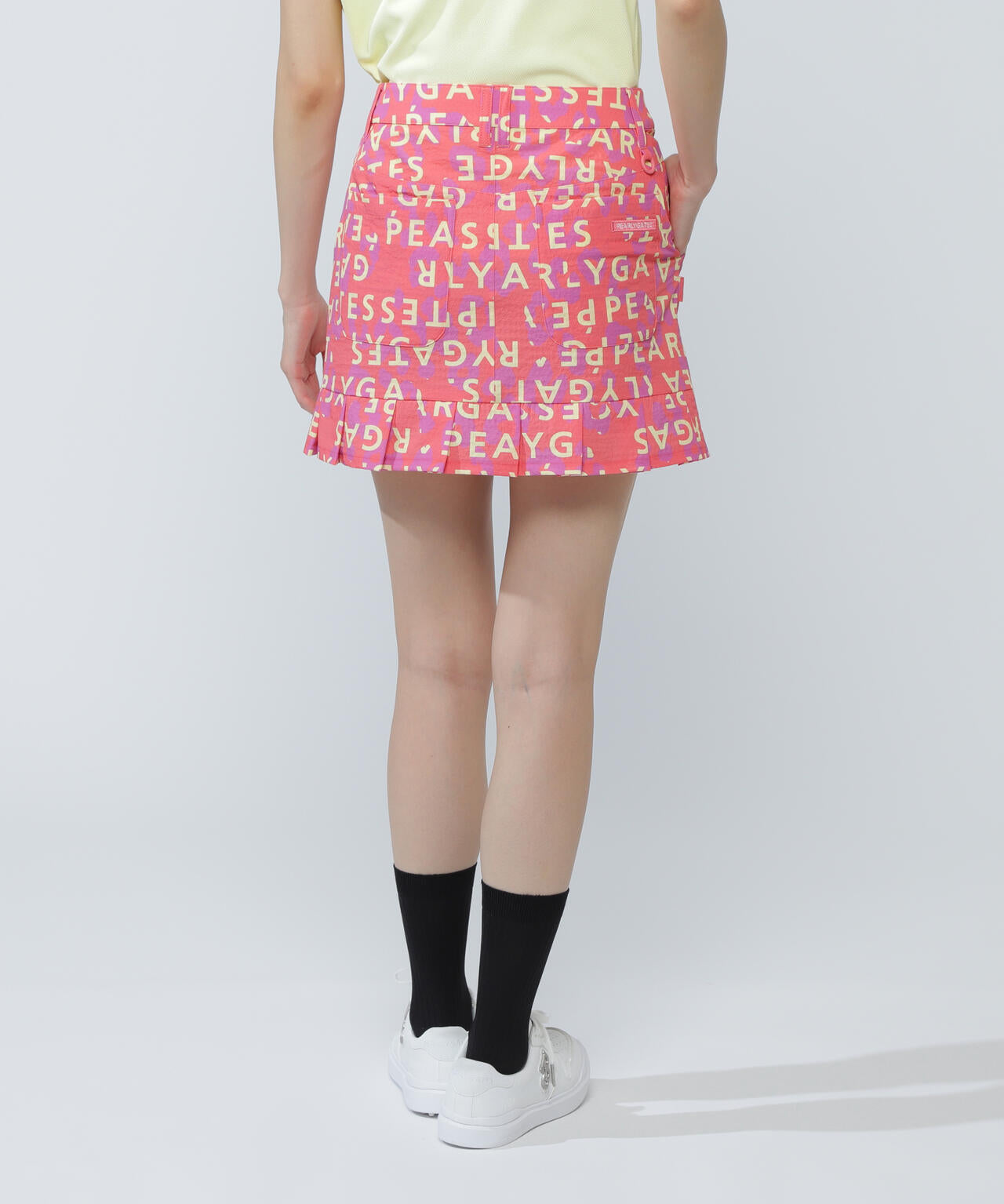 Nyストレッチドビースカート ＜ロゴヒョウ柄＞ | PEARLY GATES