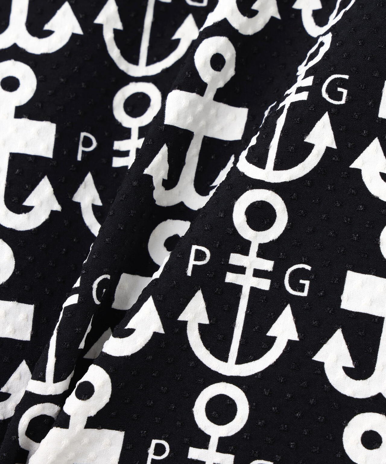 Nyストレッチドビースカート ＜ロゴアンカー柄＞