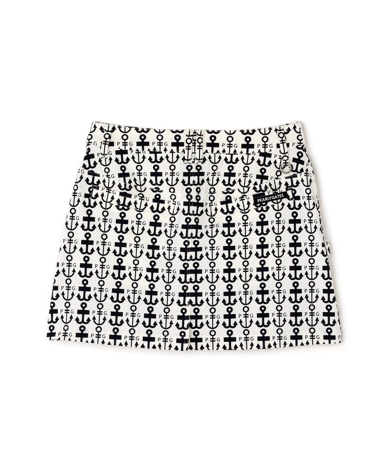 Nyストレッチドビースカート ＜ロゴアンカー柄＞