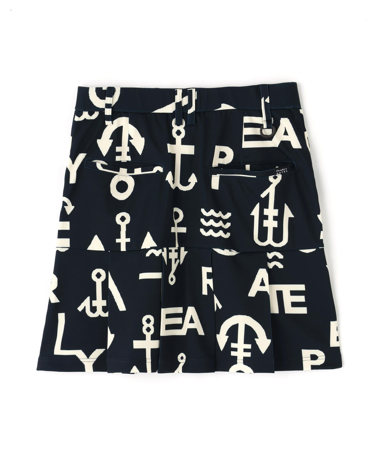 梨地スカート ＜アンカーロゴ総柄＞