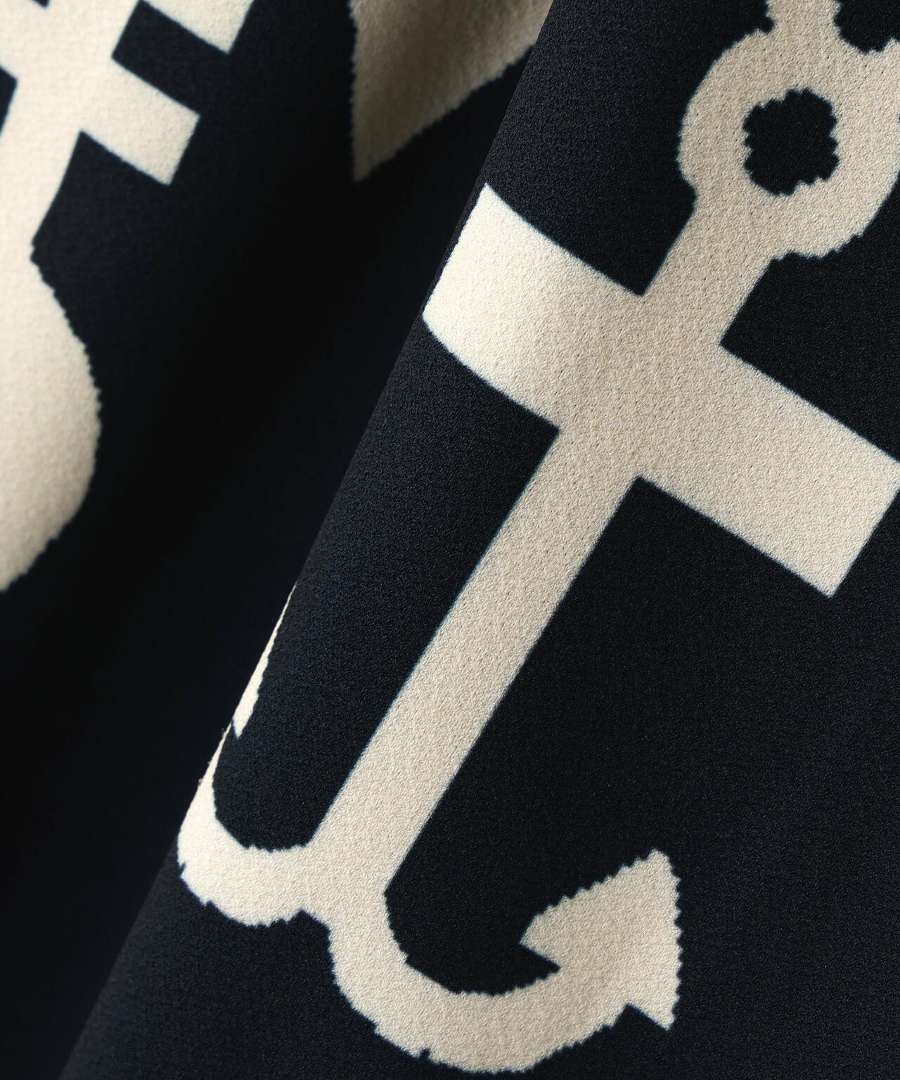 梨地スカート ＜アンカーロゴ総柄＞