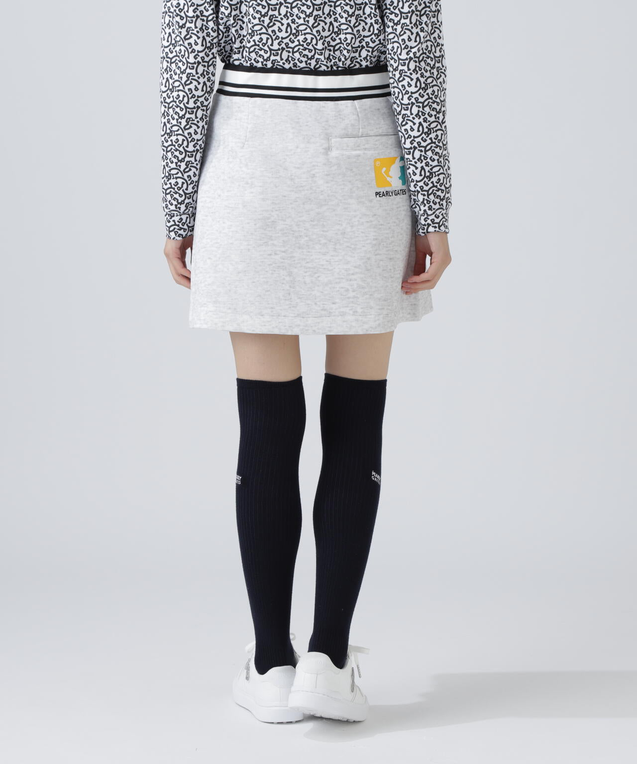 パーリーゲイツ　ゴルフ　PPG スカート　ダンボール生地　グレー Peダンボールワッフルスカート | PEARLY GATES（パーリーゲイツ