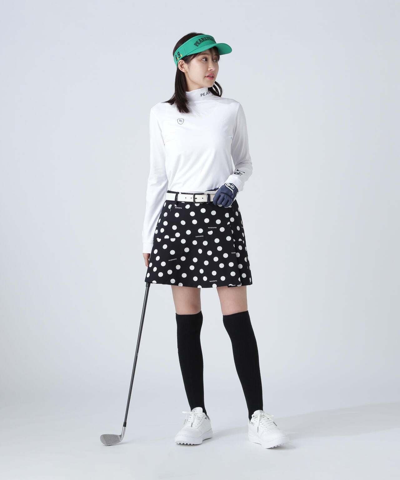Peストレッチサッカースカート ＜ランダムドット柄＞