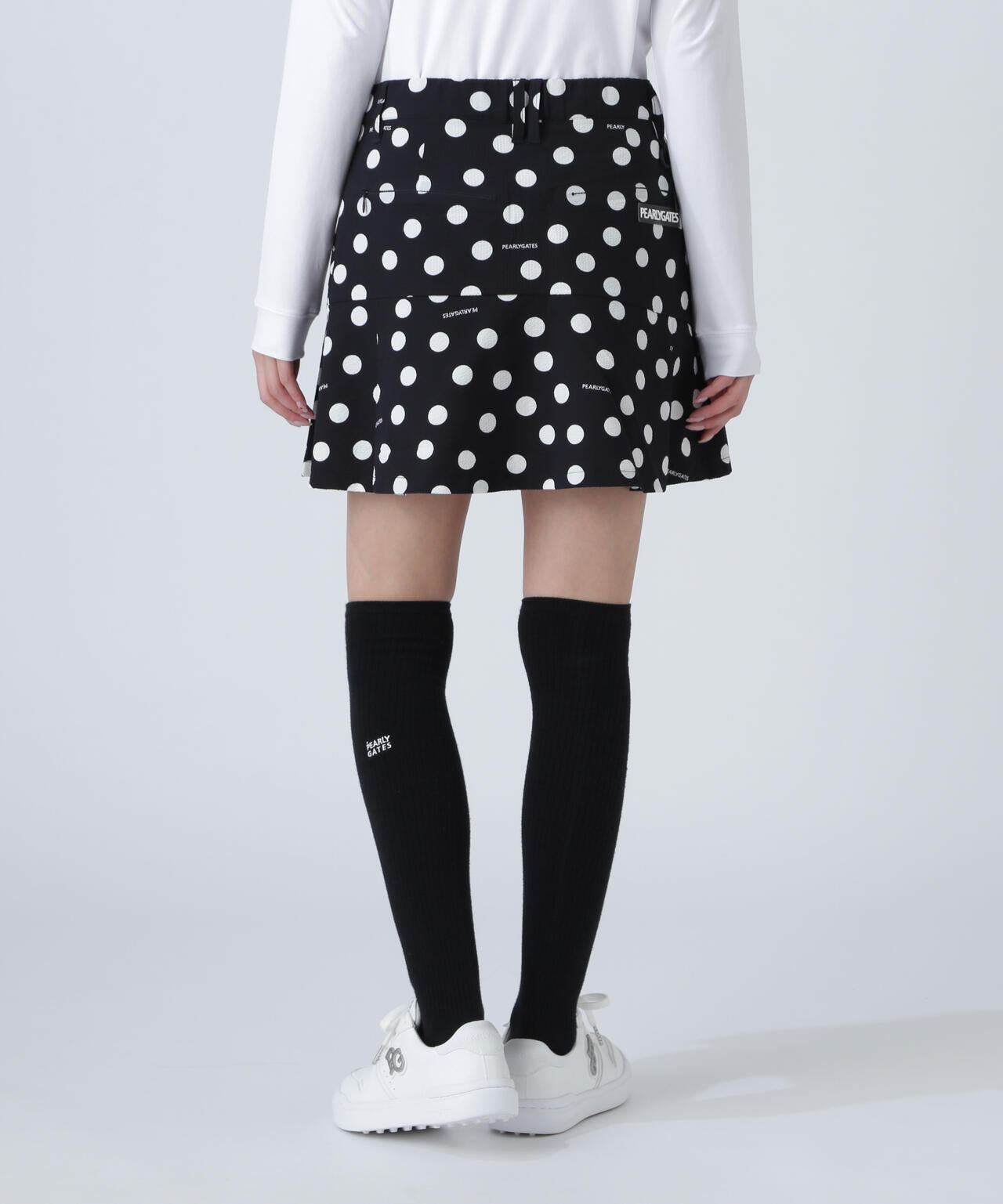 Peストレッチサッカースカート ＜ランダムドット柄＞