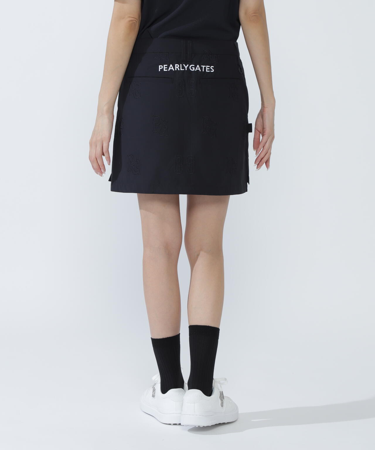 144 パーリーゲイツ ウェーブロゴ スカート サッカー生地 サイズ0 S EVALETサッカースカート | PEARLY GATES（パーリーゲイツ