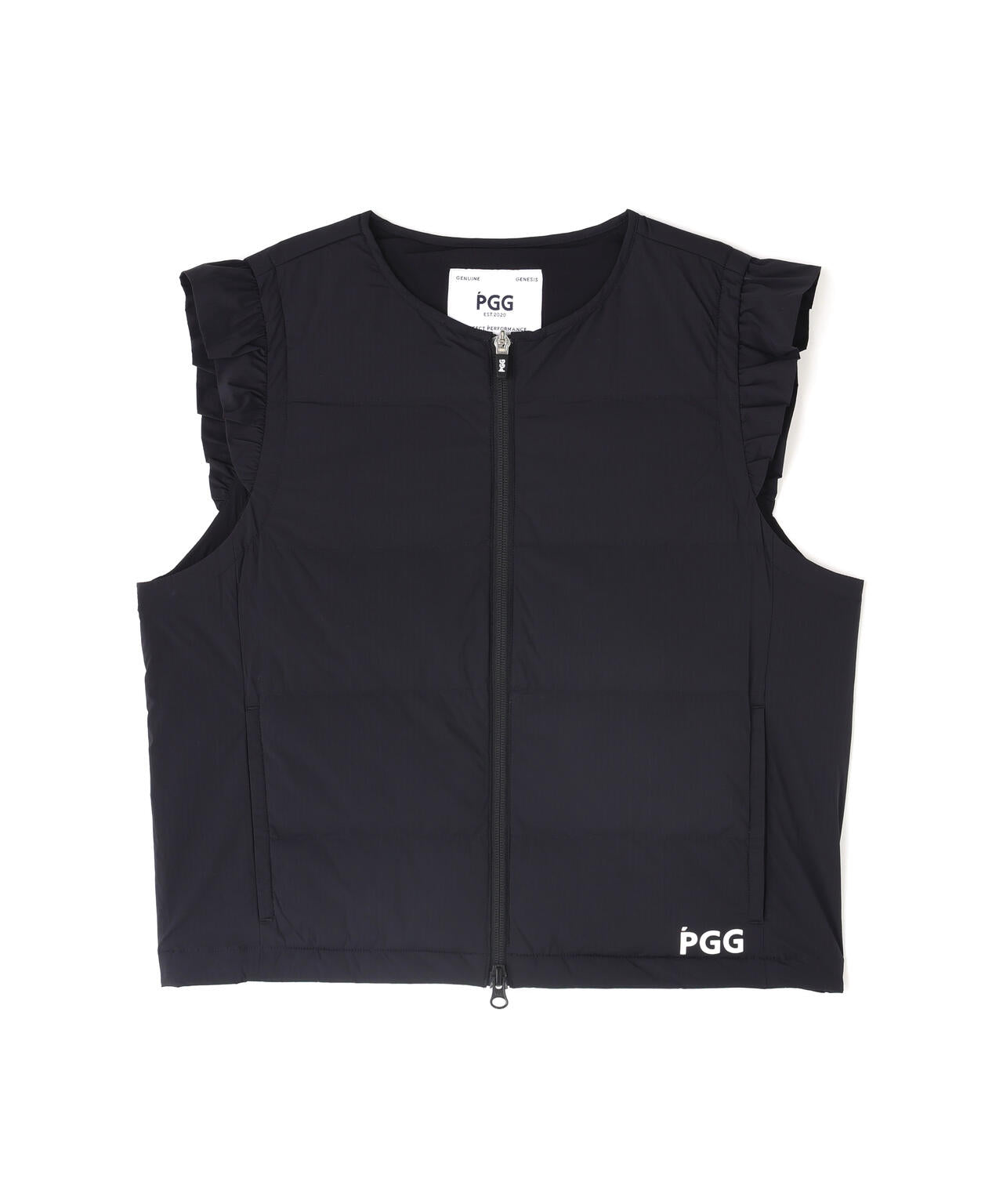 【PGG】【直営店舗&公式オンライン限定】Nyストレッチリップストップフルジップ中綿ベスト (LADIES)