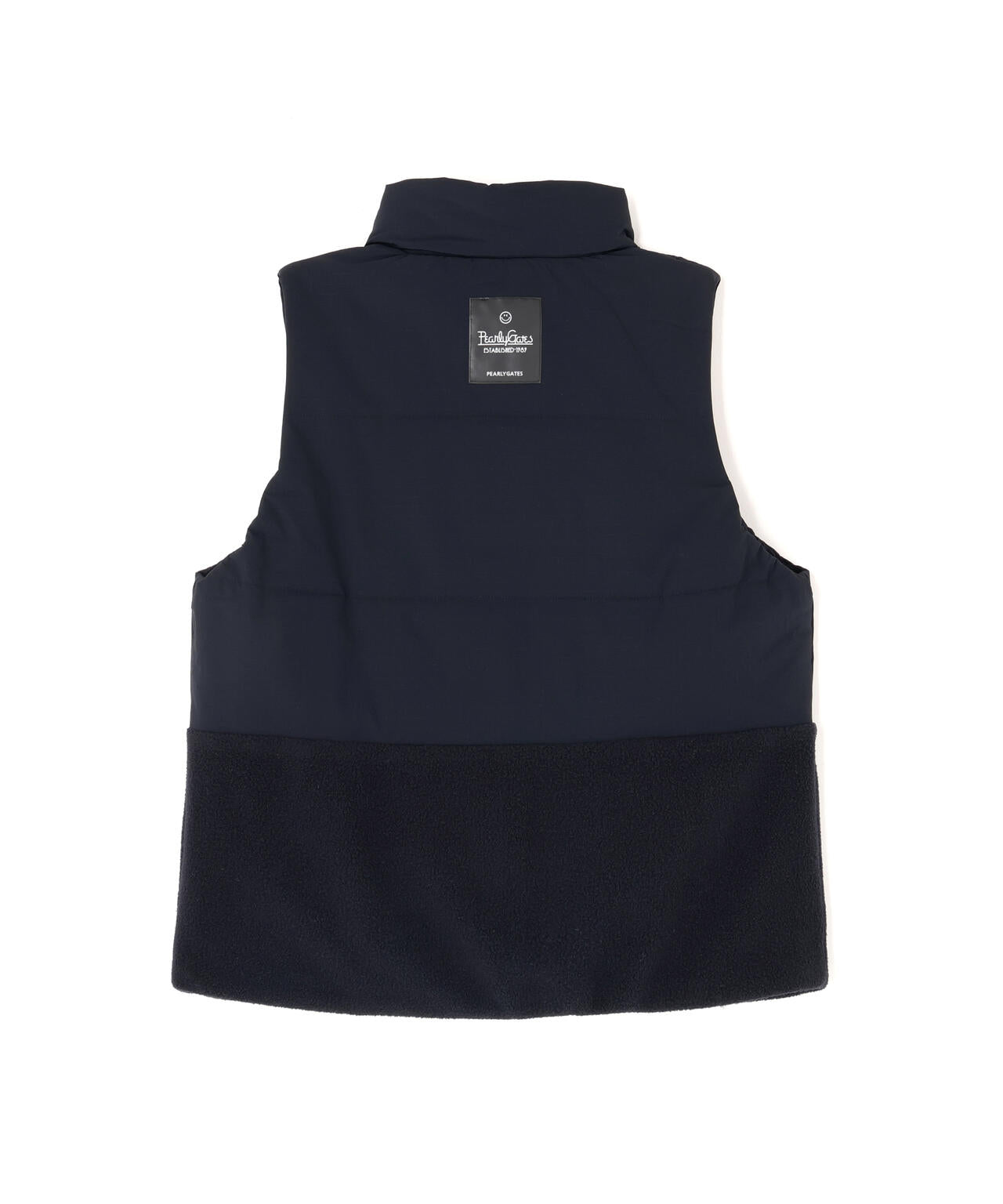 合繊×フリース片面起毛 中綿フルジップアップベスト | PEARLY GATES