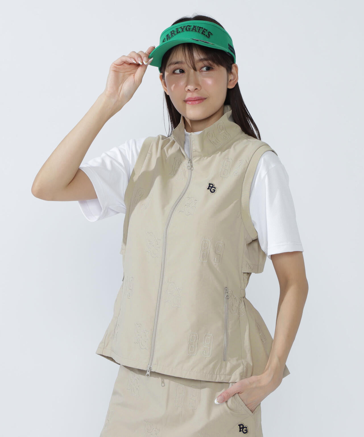 専用 ベスト Peロゴ柄刺繍フルジップベスト | PEARLY GATES（パーリーゲイツ