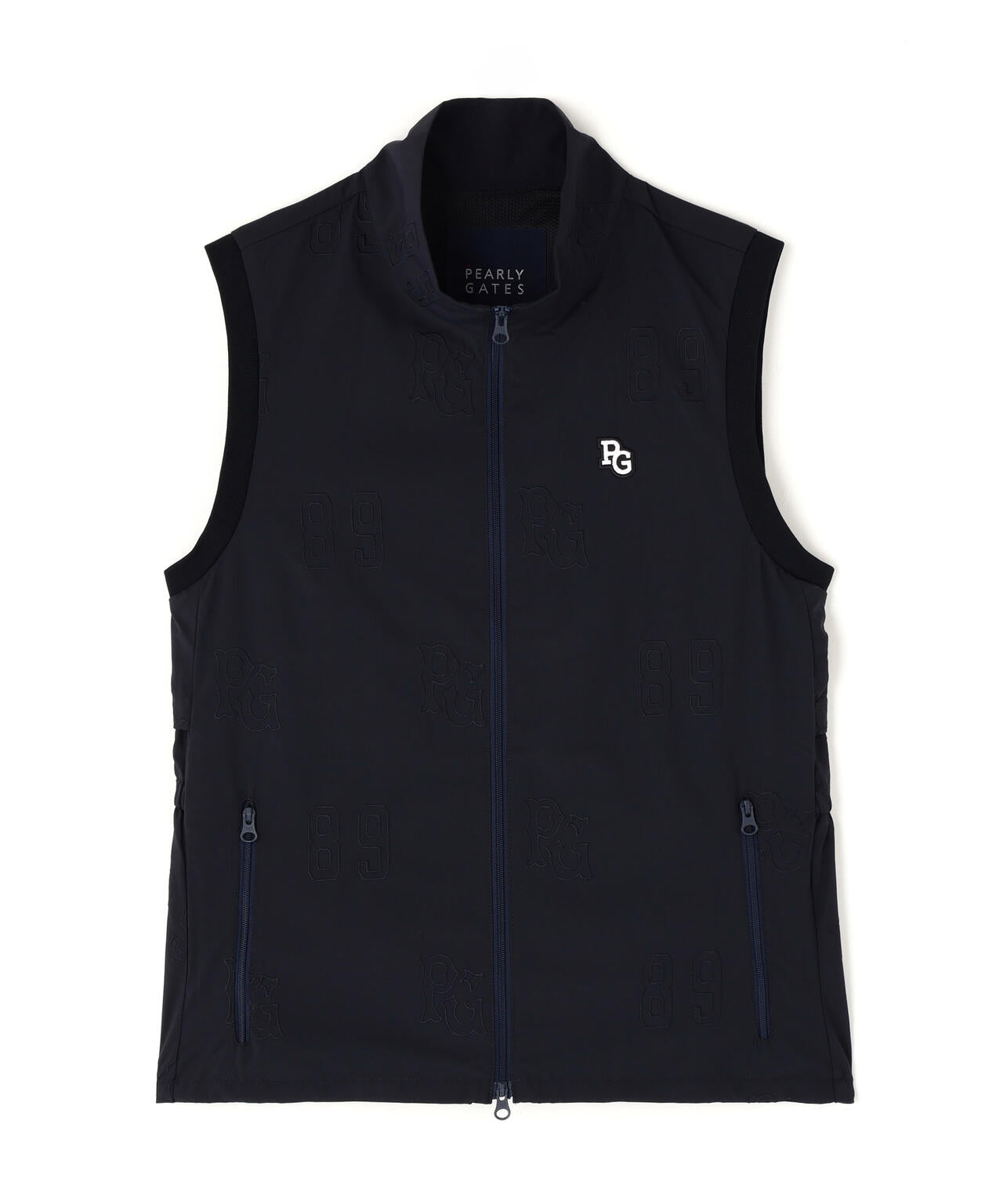 Peロゴ柄刺繍フルジップベスト | PEARLY GATES（パーリーゲイツ