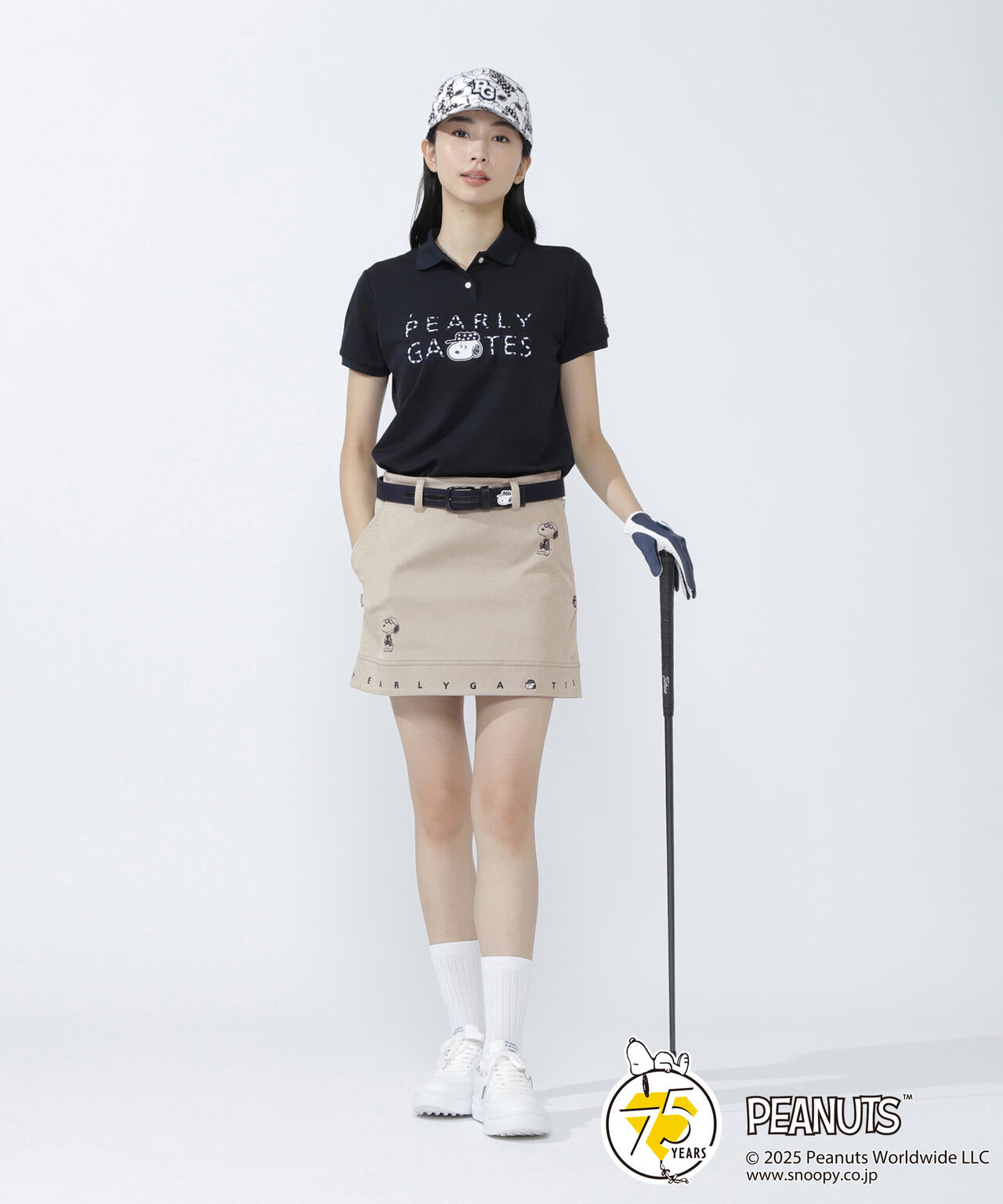 SNOOPY】プライムフレックスカノコ半袖ポロシャツ | PEARLY