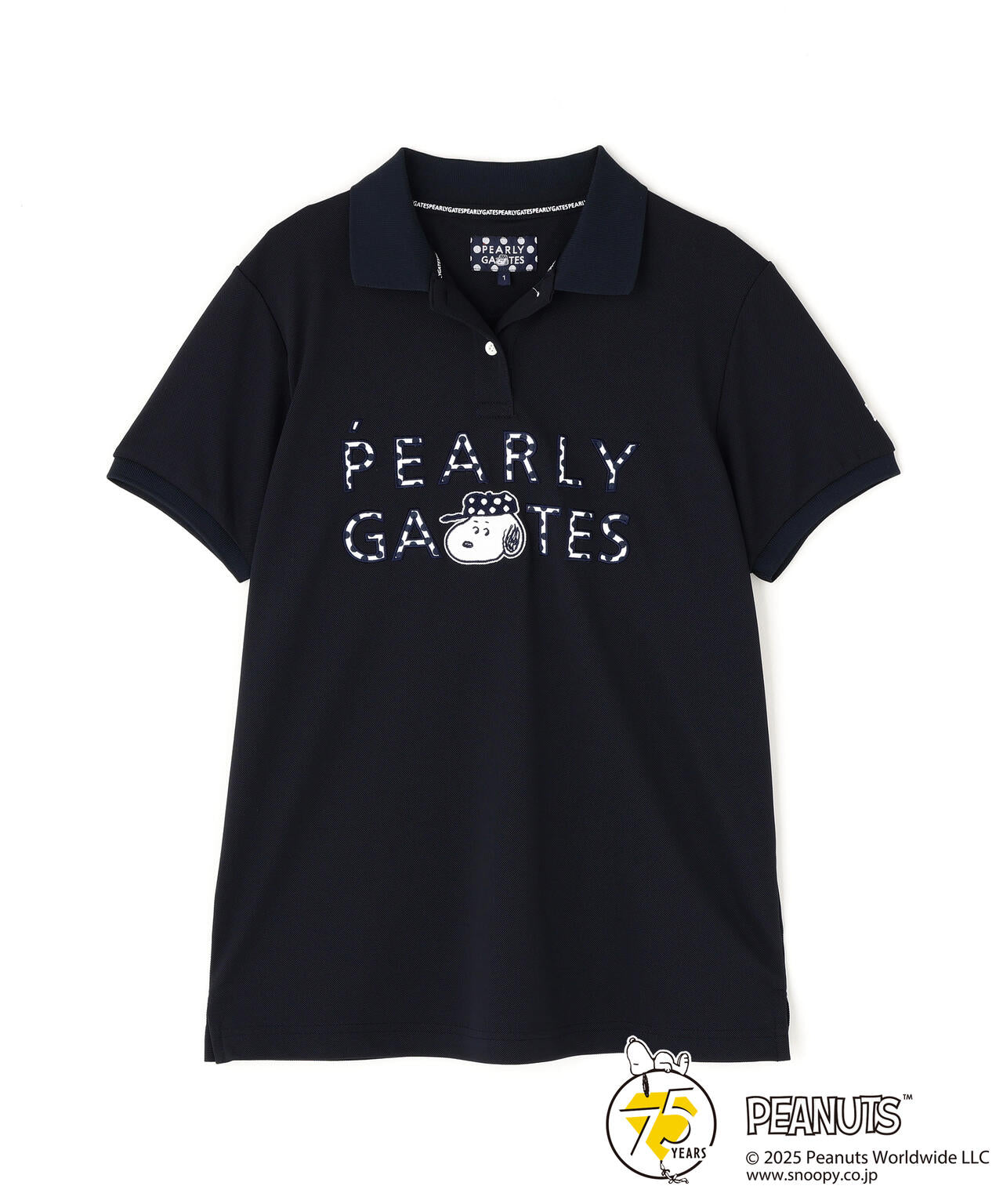 新品 パーリーゲイツ 半袖 鹿の子 ポロシャツ 4 M ネイビー ビッグロゴ SNOOPY】プライムフレックスカノコ半袖ポロシャツ | PEARLY GATES