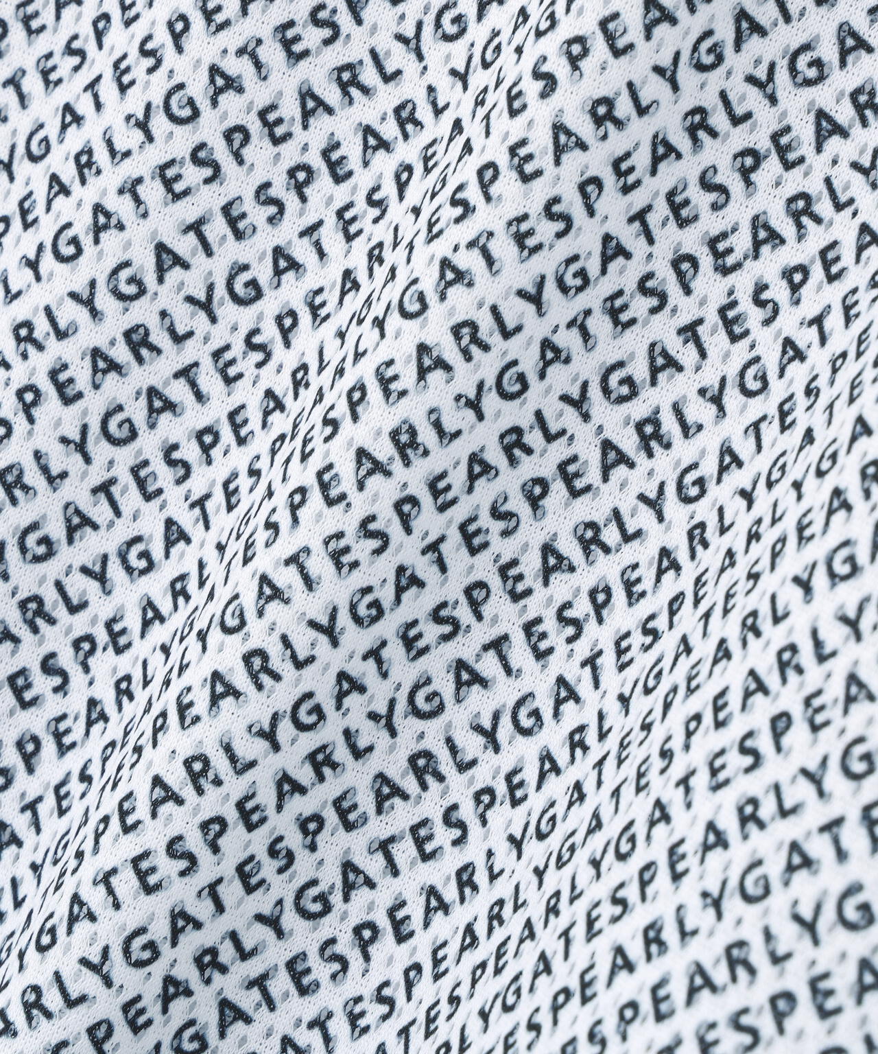 KAZEメッシュ半袖ポロシャツ ＜ロゴバイヤスボーダー柄＞