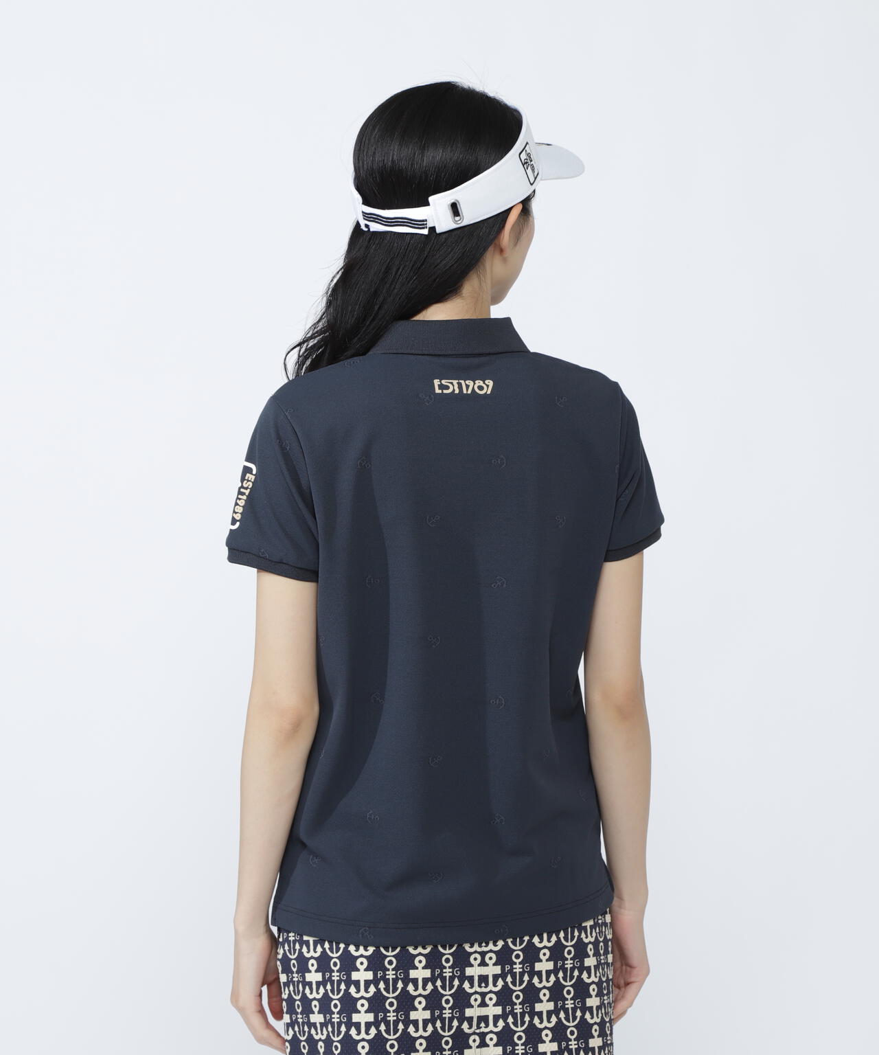 ストレッチカノコアンカージャガード半袖ポロシャツ