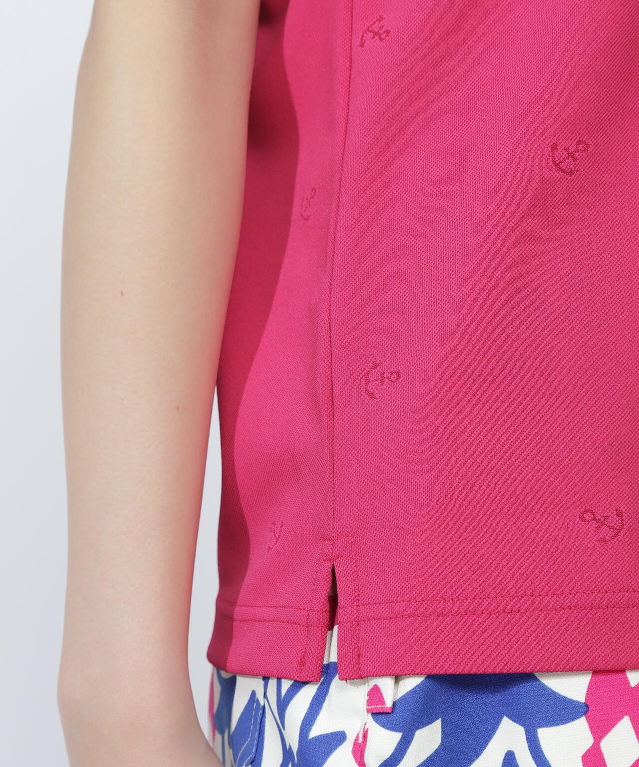 ストレッチカノコアンカージャガード半袖ポロシャツ