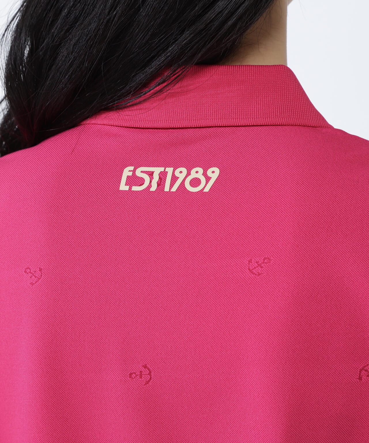 ストレッチカノコアンカージャガード半袖ポロシャツ