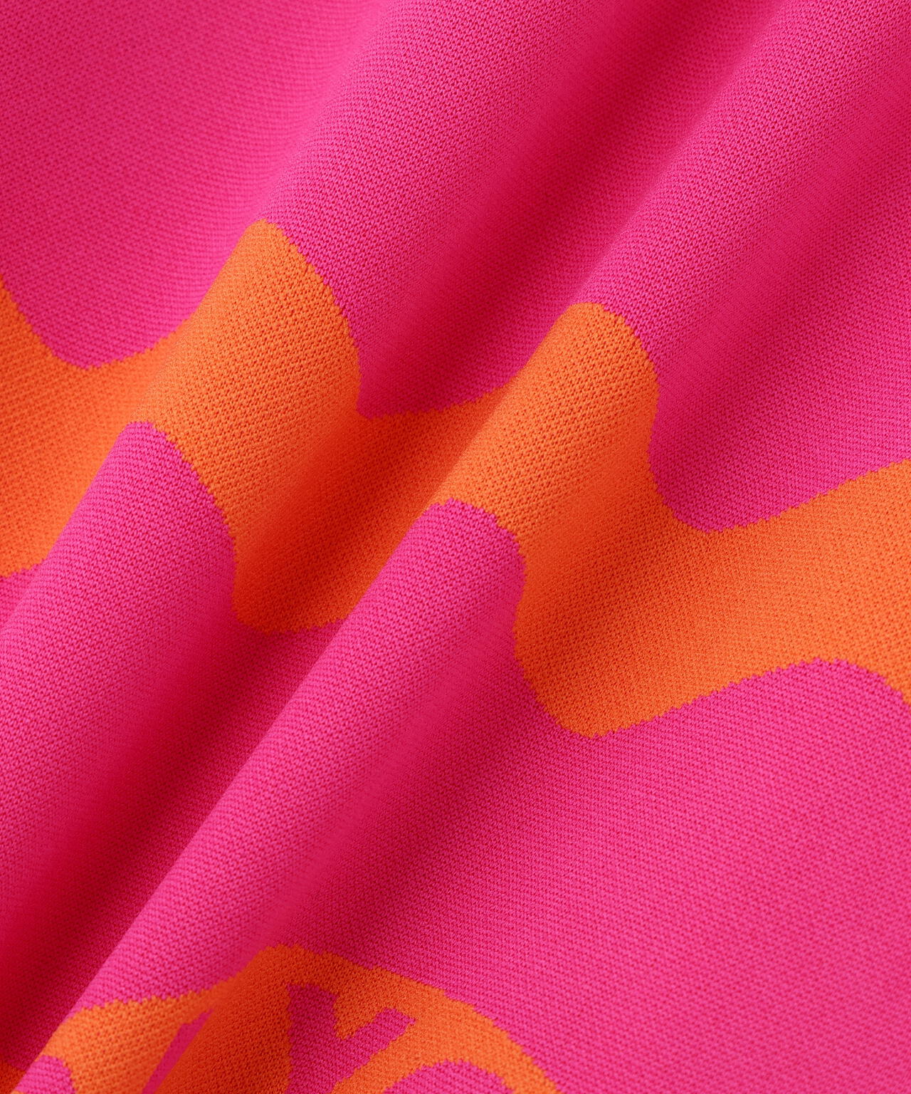 36Gパネルジャガード半袖ポロシャツ ＜ウェーブロゴボーダー柄