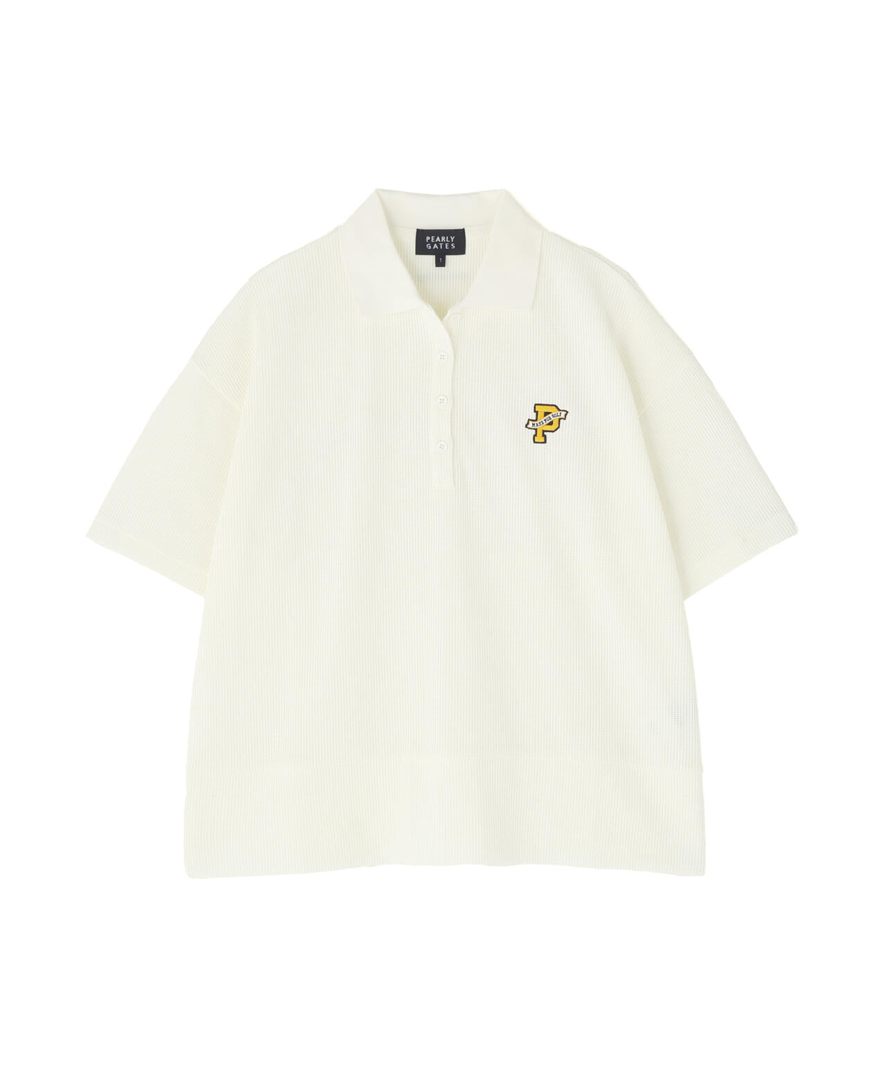 【新品】パーリーゲイツ／ポロシャツ／半袖 Pe格子サッカー半袖ポロシャツ | PEARLY GATES（パーリーゲイツ