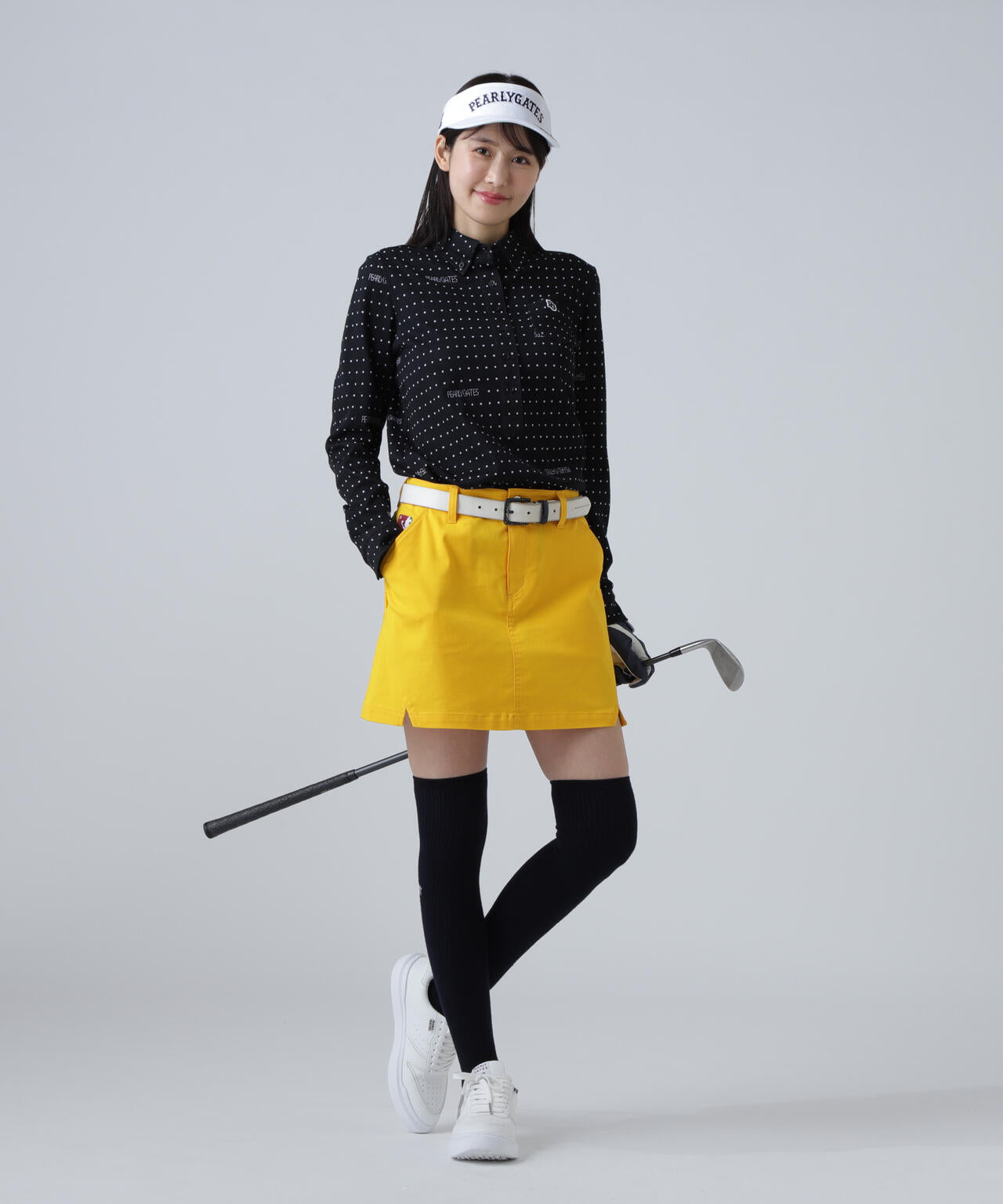 TCドットジャガード長袖ボタンダウンカットソー ＜ミニドット柄