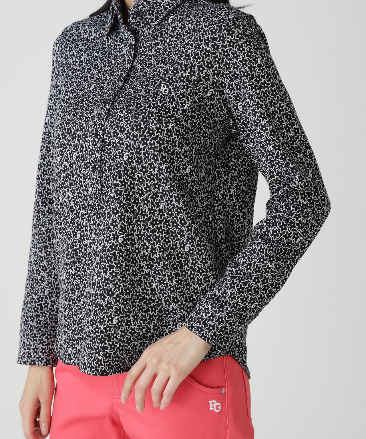 C/PeストレッチWJQ長袖下ットソープルオーバー ＜MIXパターン＞