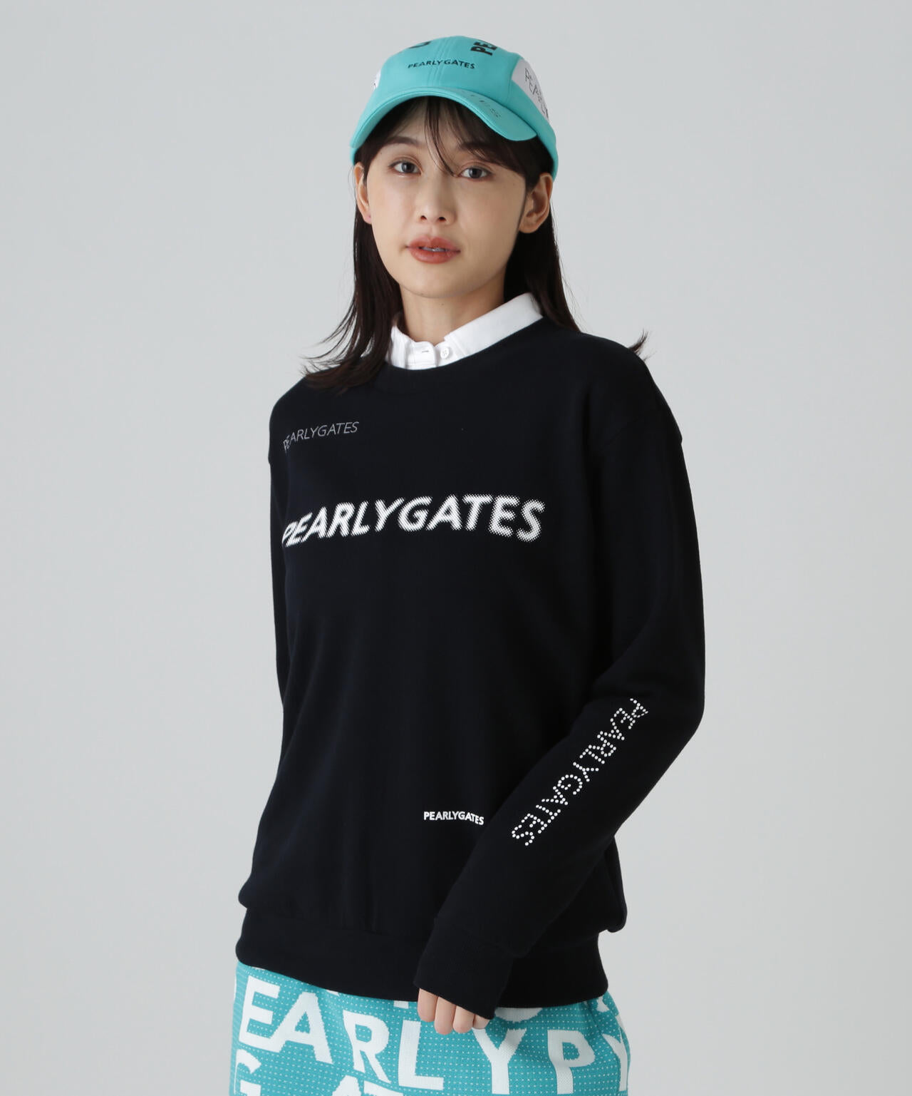 ジグザグ裏毛ジャガードクルーネックスウェットプルオーバー