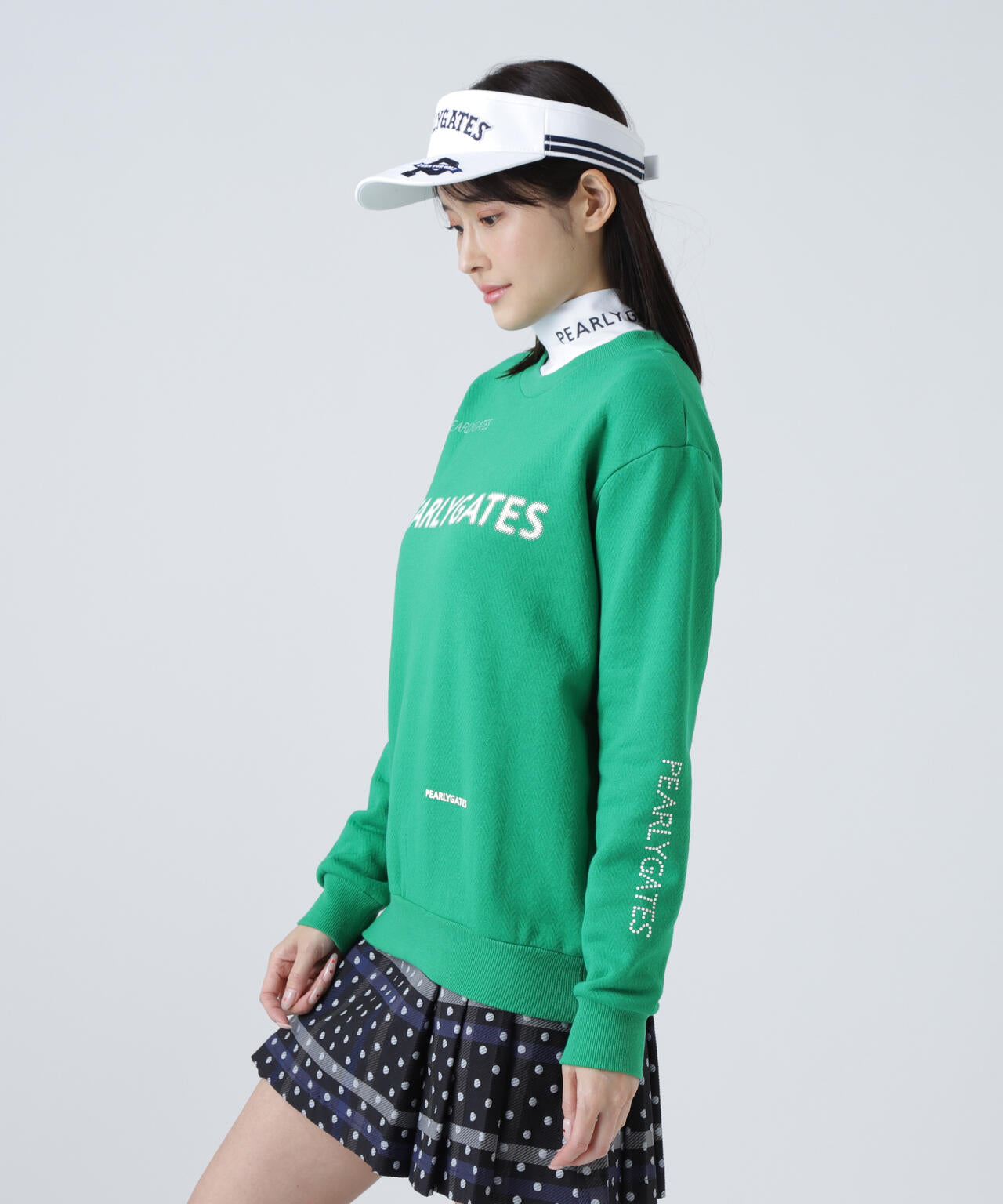 ジグザグ裏毛ジャガードクルーネックスウェットプルオーバー | PEARLY