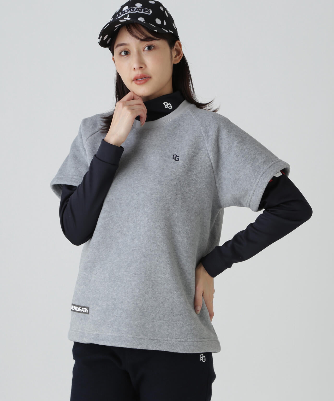 リサイクルマイクロフリース半袖クルーネックプルオーバー | PEARLY