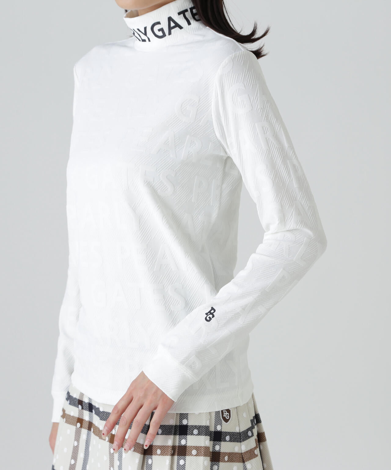 【新品】パーリーゲイツ／ハイネック／モックネック PEARLY GATES パーリーゲイツ コットンストレッチ裏毛 メンズ