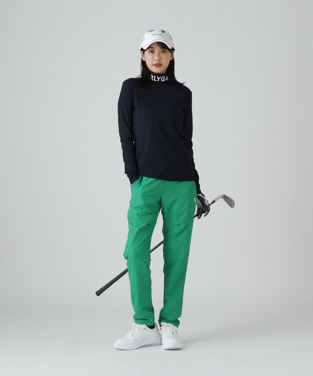 3Dベアジャガードハイネックカットソー