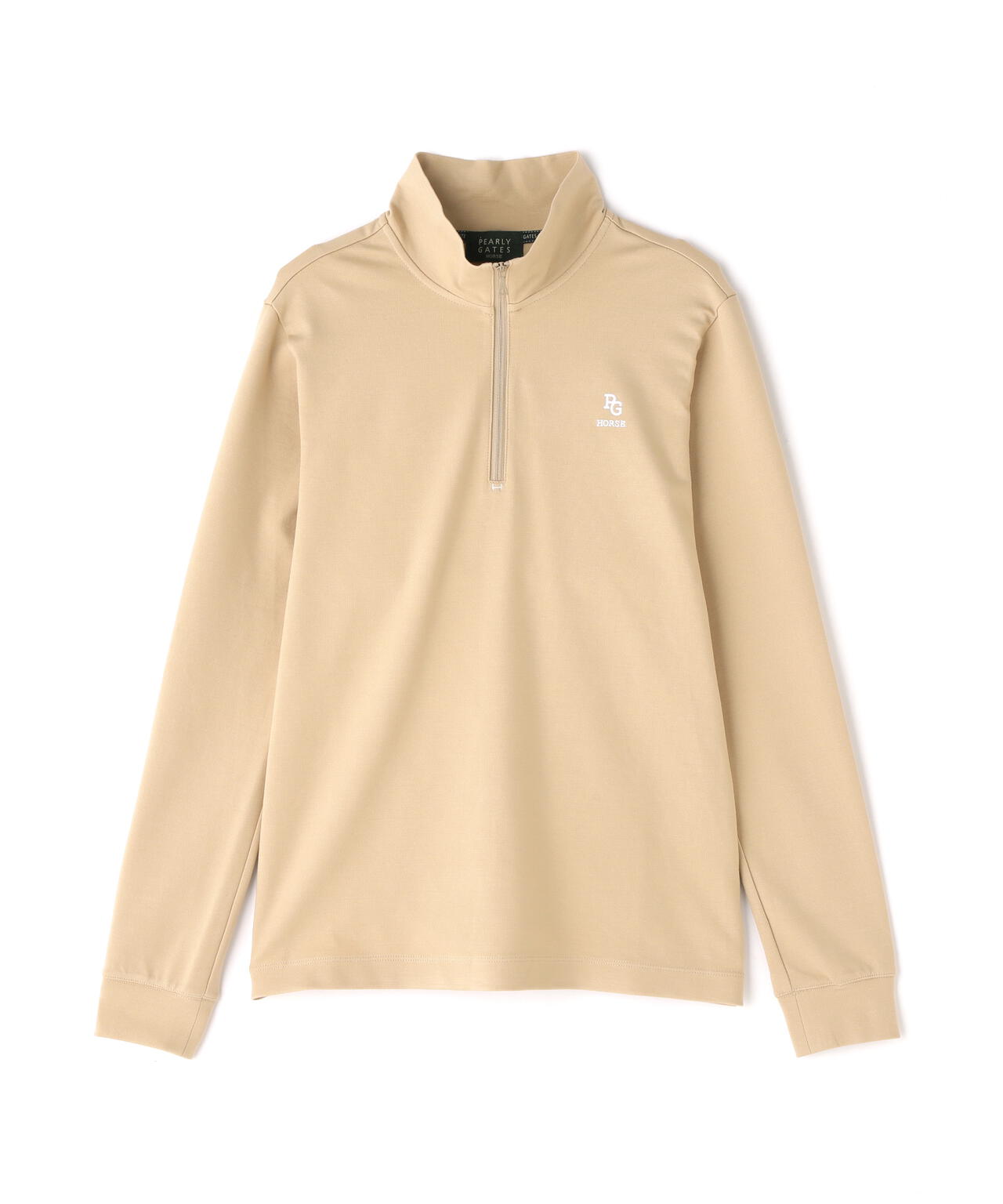 PGHORSE】ソフトフィールポンチ長袖ハーフジップカットソー | PEARLY