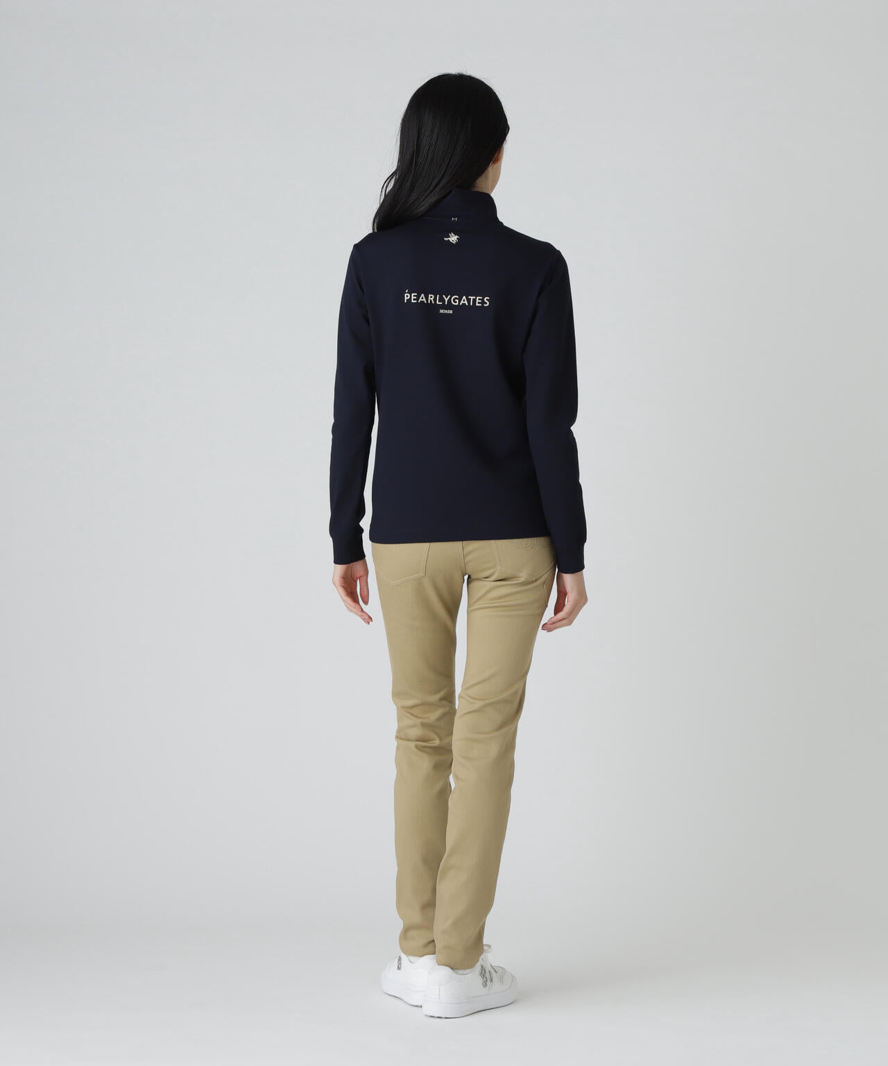 PGHORSE】ソフトフィールポンチ長袖ハーフジップカットソー | PEARLY