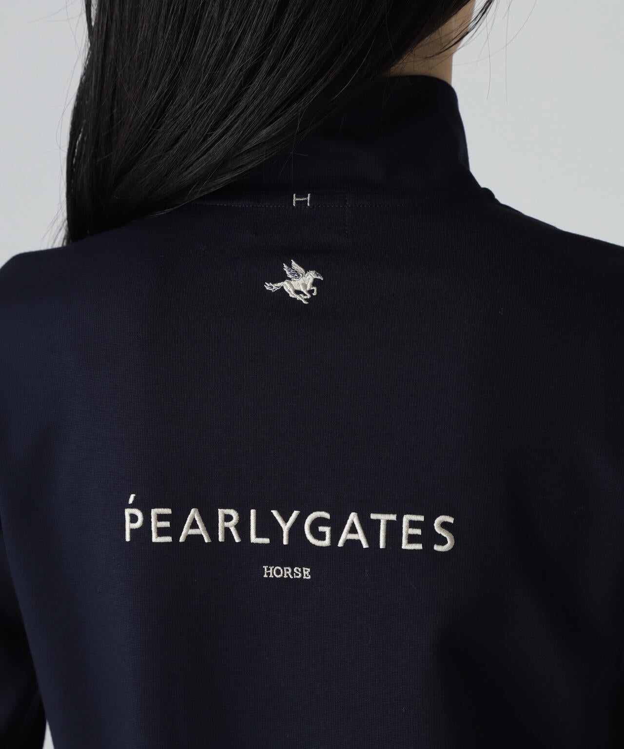 PGHORSE】ソフトフィールポンチ長袖ハーフジップカットソー