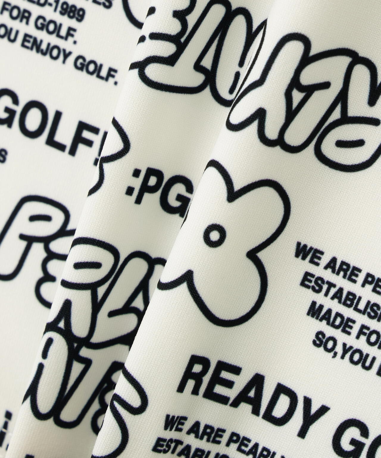 裏起毛ベア天竺長袖ハイネックカットソー ＜ロゴ×花柄プリント＞